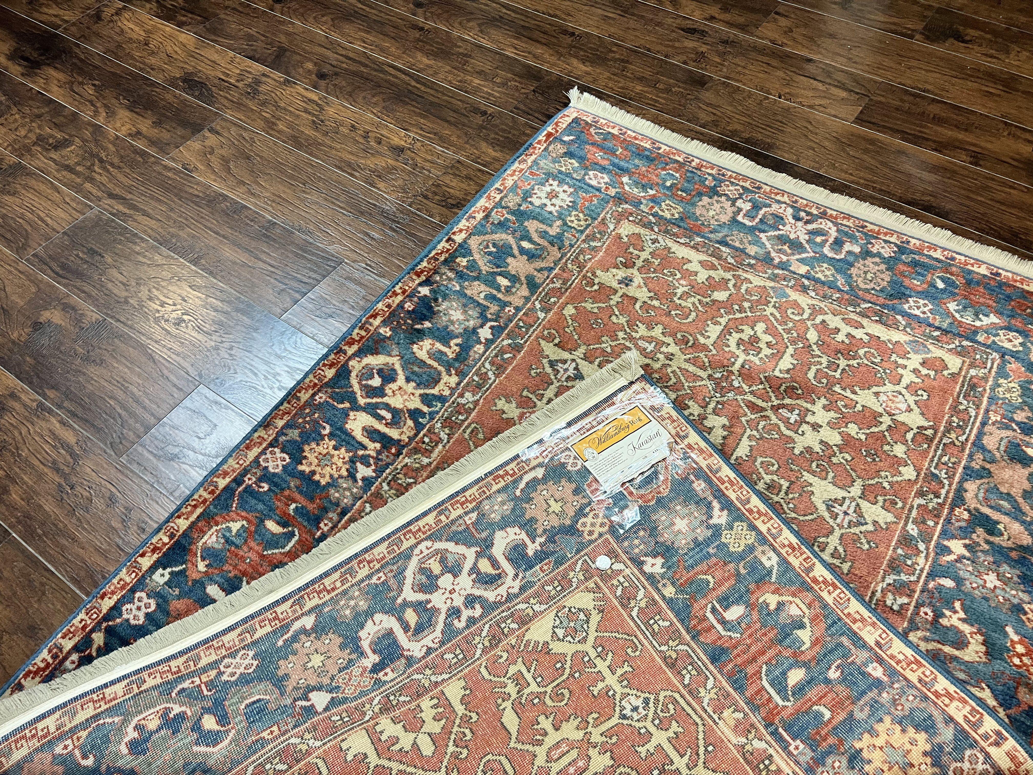 Karastan Rug 4x6, Williamsburg Ushak #552, Vintage Discontinued Wool Pile Karastan Carpet, Hard to Find - Jewel Rugs