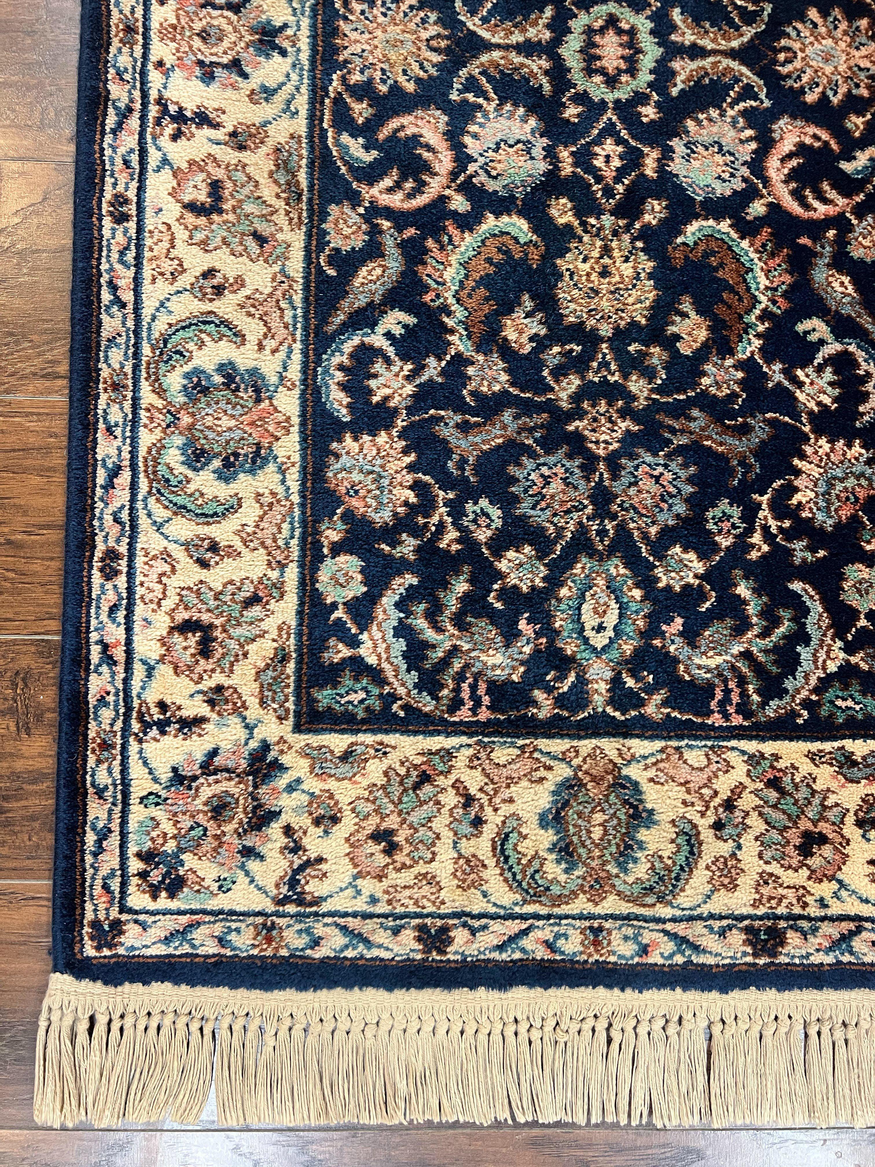 Karastan Rug #747, Indigo Tabrizz 5.9 x 9, Wool Karastan Carpet, Vintage Discontinued Original 700 Series Karastan Area Rug - Jewel Rugs