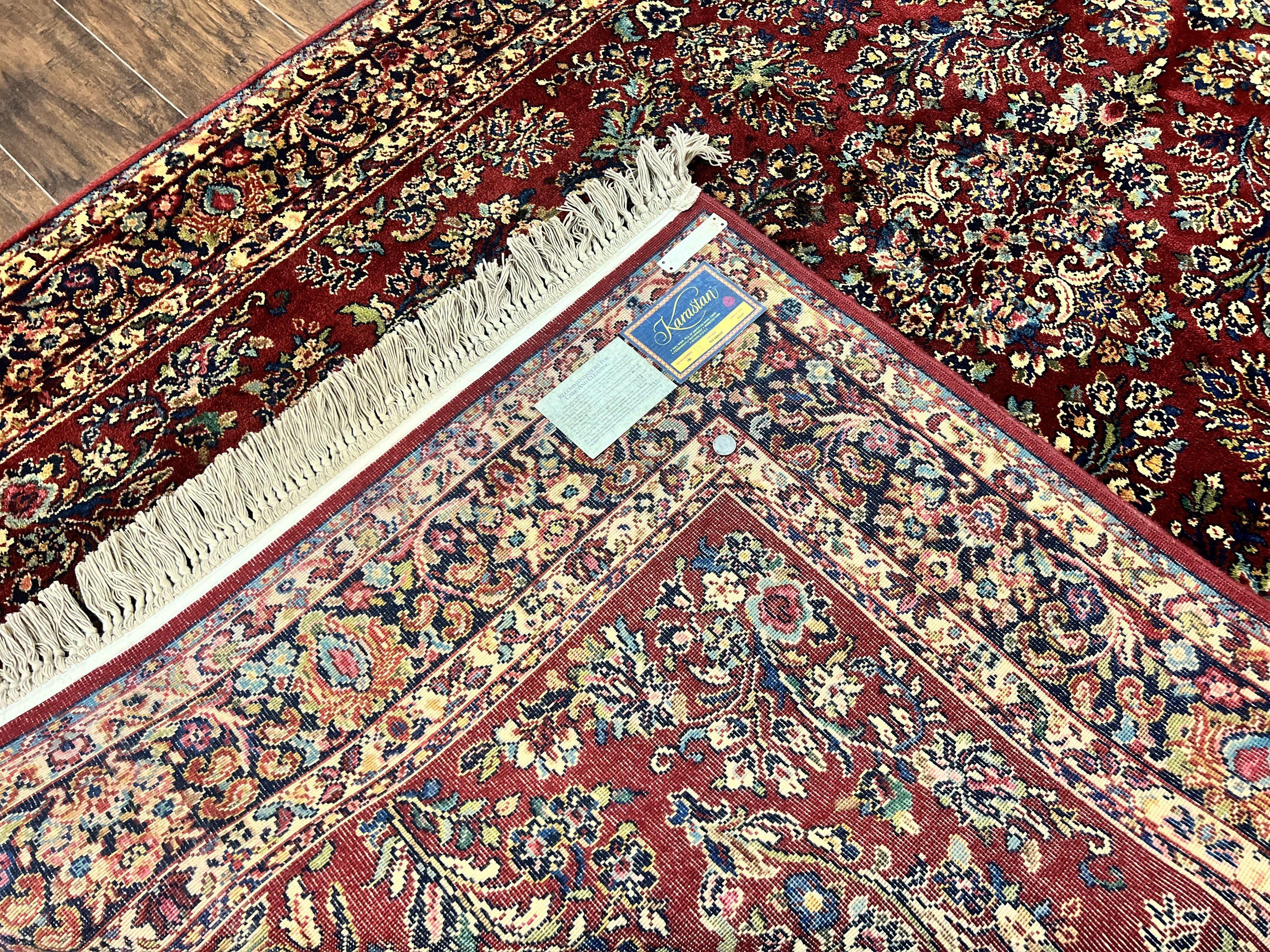 Karastan Rug 5.9 x 9 Red Sarouk #785, Wool Karastan Carpet, Original 700 Series, Vintage Karastan Oriental Rug Discontinued - Jewel Rugs