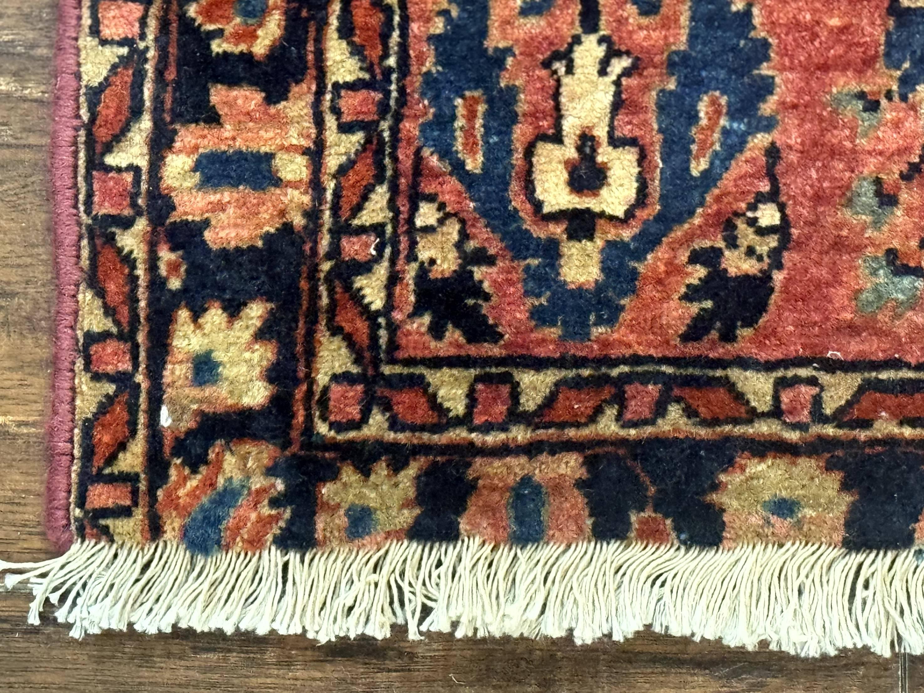 Persian Sarouk Rug 2x4, Red, Antique, 1920s Persian Carpet, Wool - Jewel Rugs