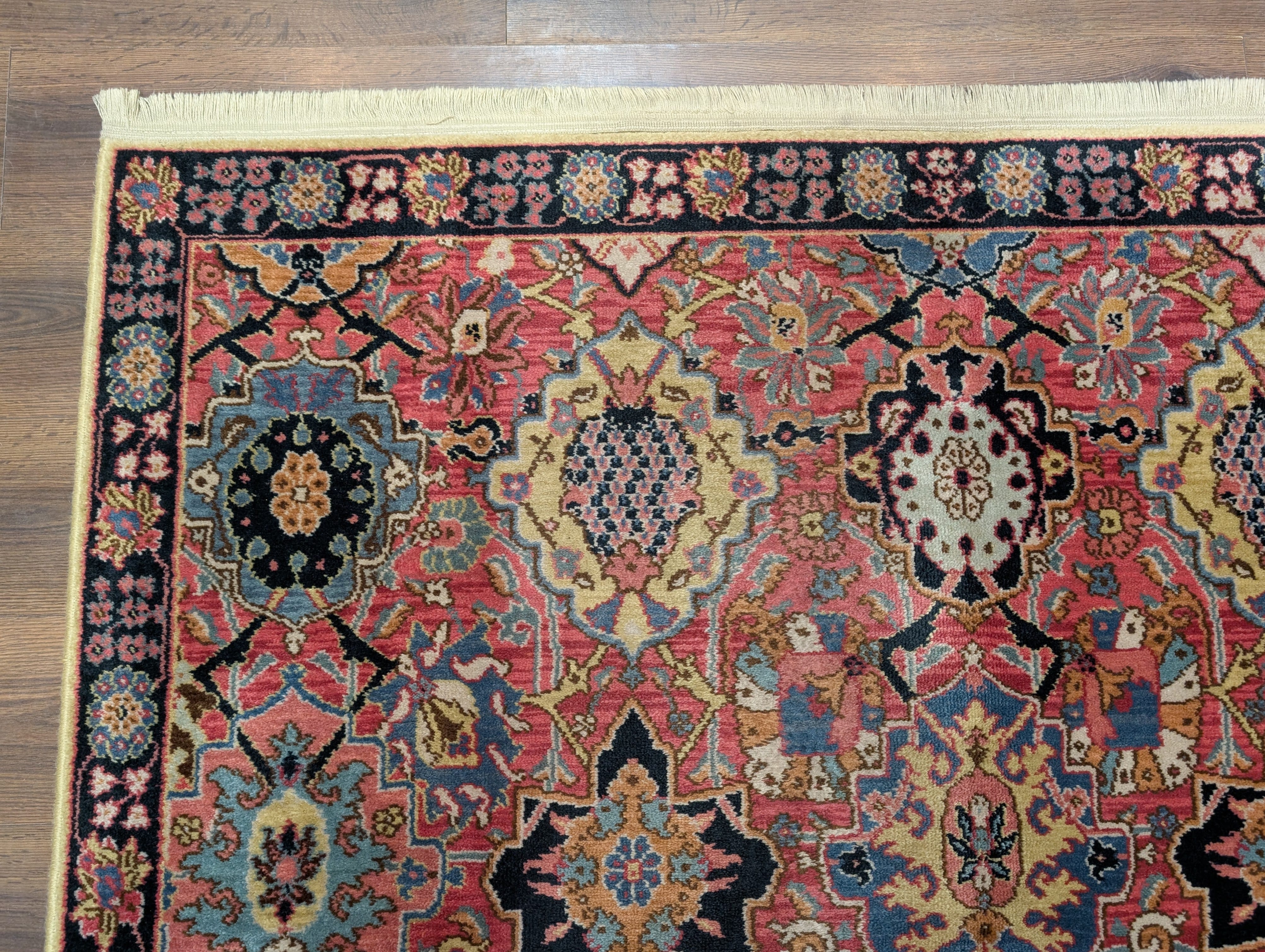 Karastan Rug 5.8 x 9 Williamsburg Kirman Vase #557, Vintage Discontinued Wool Karastan Area Rug - Jewel Rugs