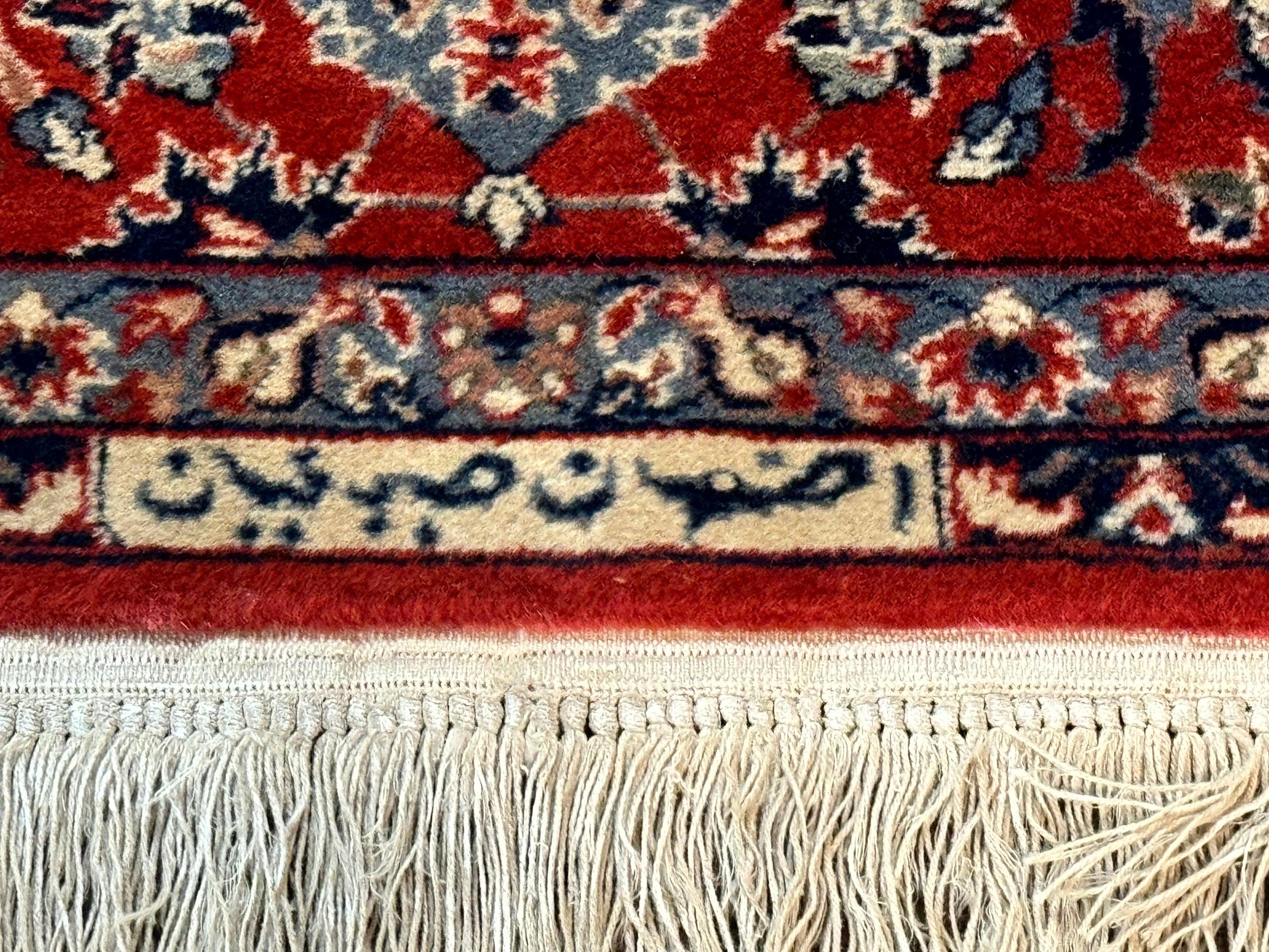 Sno Persian Rug 5x8, Signed by Master Weaver, Beige and Red, Very Fine 290 KPSI - Jewel Rugs