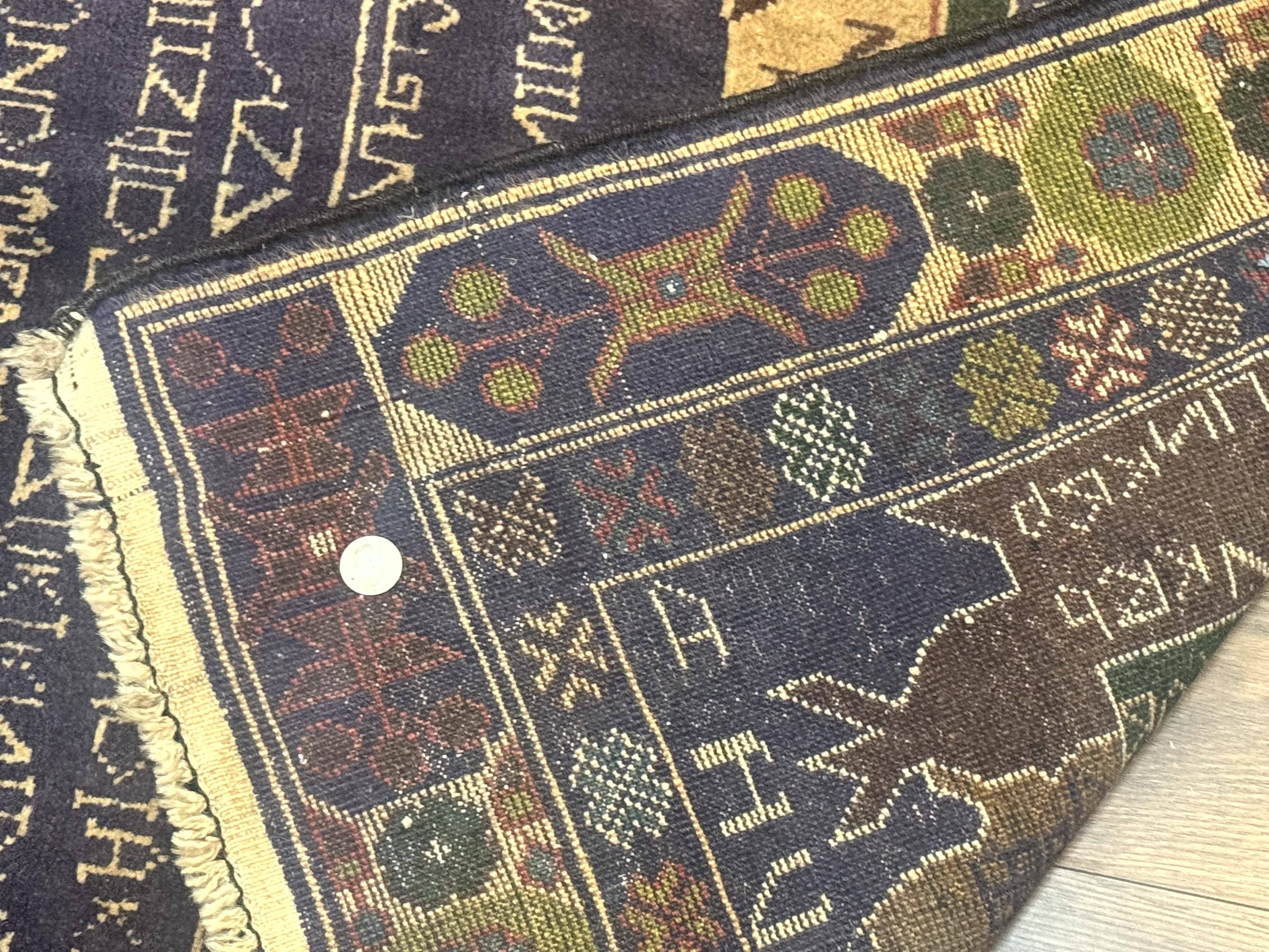 Afghan Rug 4x7, Map of Afghanistan, Tribal Rug, Balouch Rug, New - Jewel Rugs