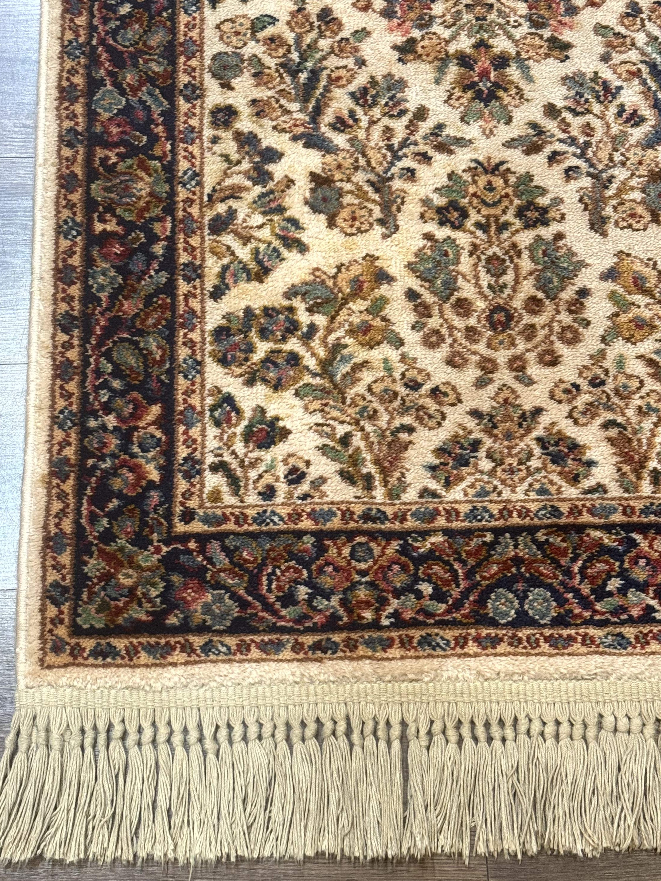 Karastan Rug 2x4, Ivory Sarouk #760, Vintage Wool Small Karastan Carpet, Original 700 Series, Discontinued - Jewel Rugs