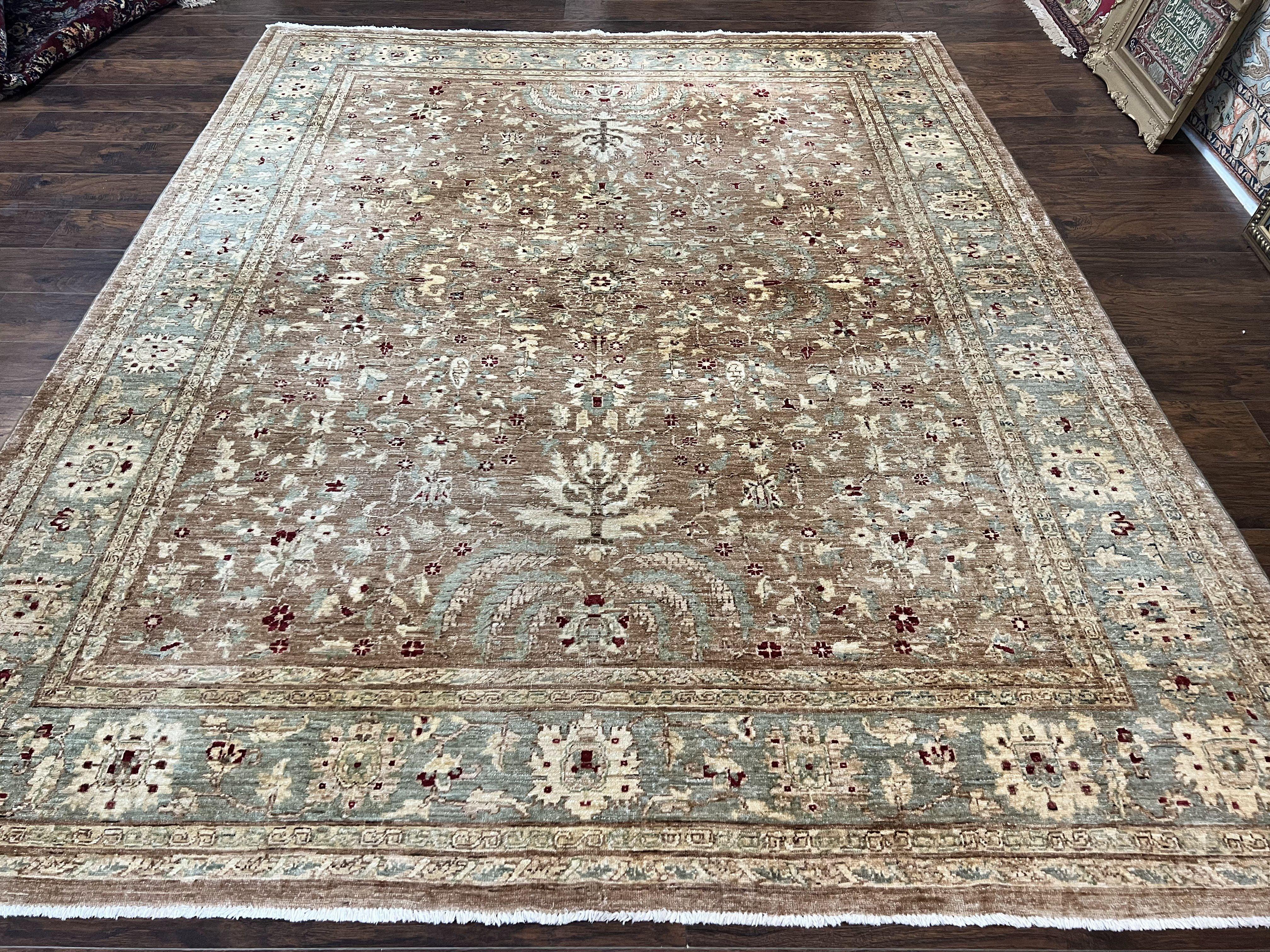 Pakistani Peshawar Rug 8x10, Handmade Pak Persian Oriental Carpet, Wool, Floral Allover - Jewel Rugs