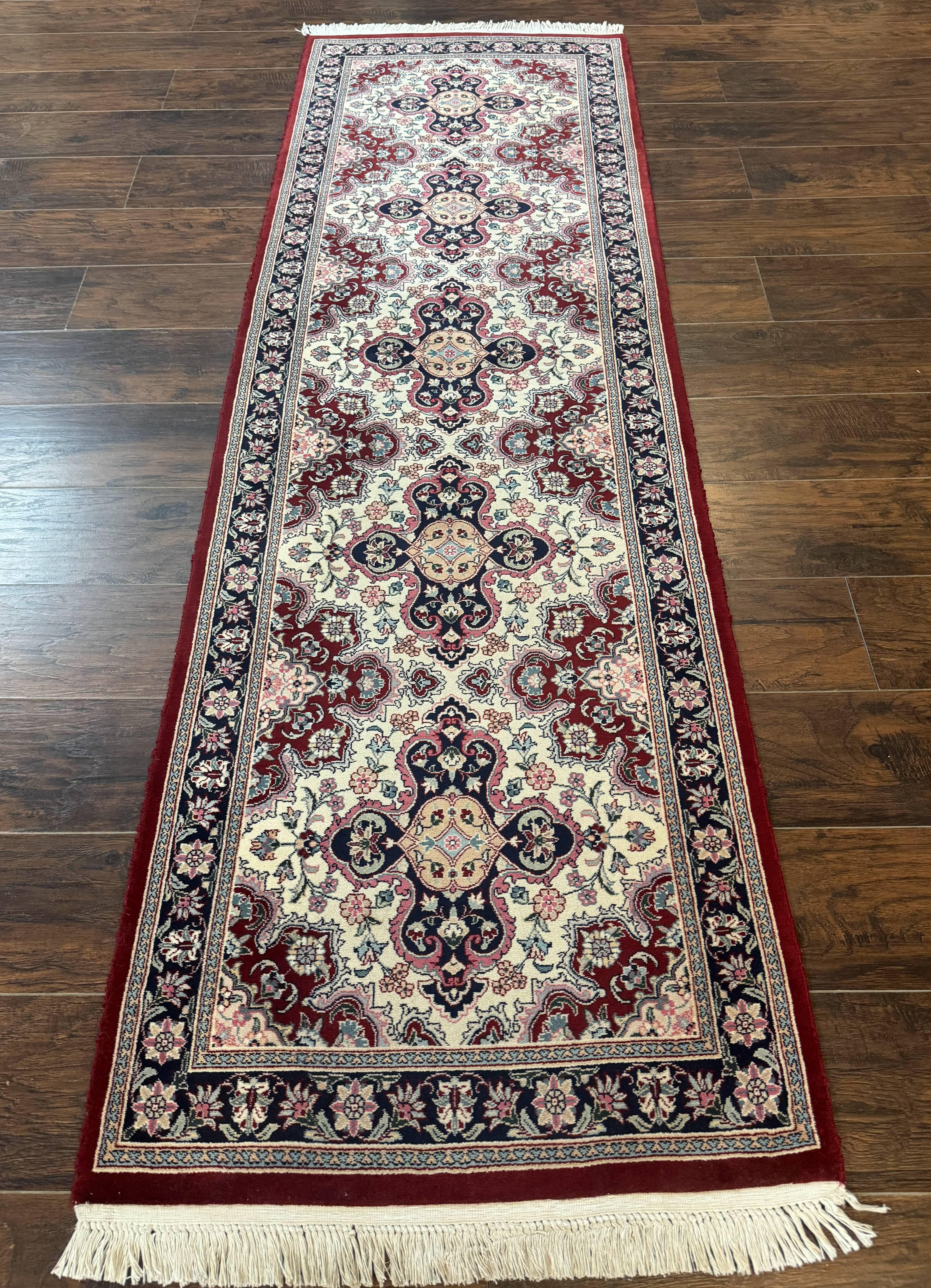 Sino Persian Runner Rug 2.7 x 8, Floral, Handmade, 250 KPSI - Jewel Rugs