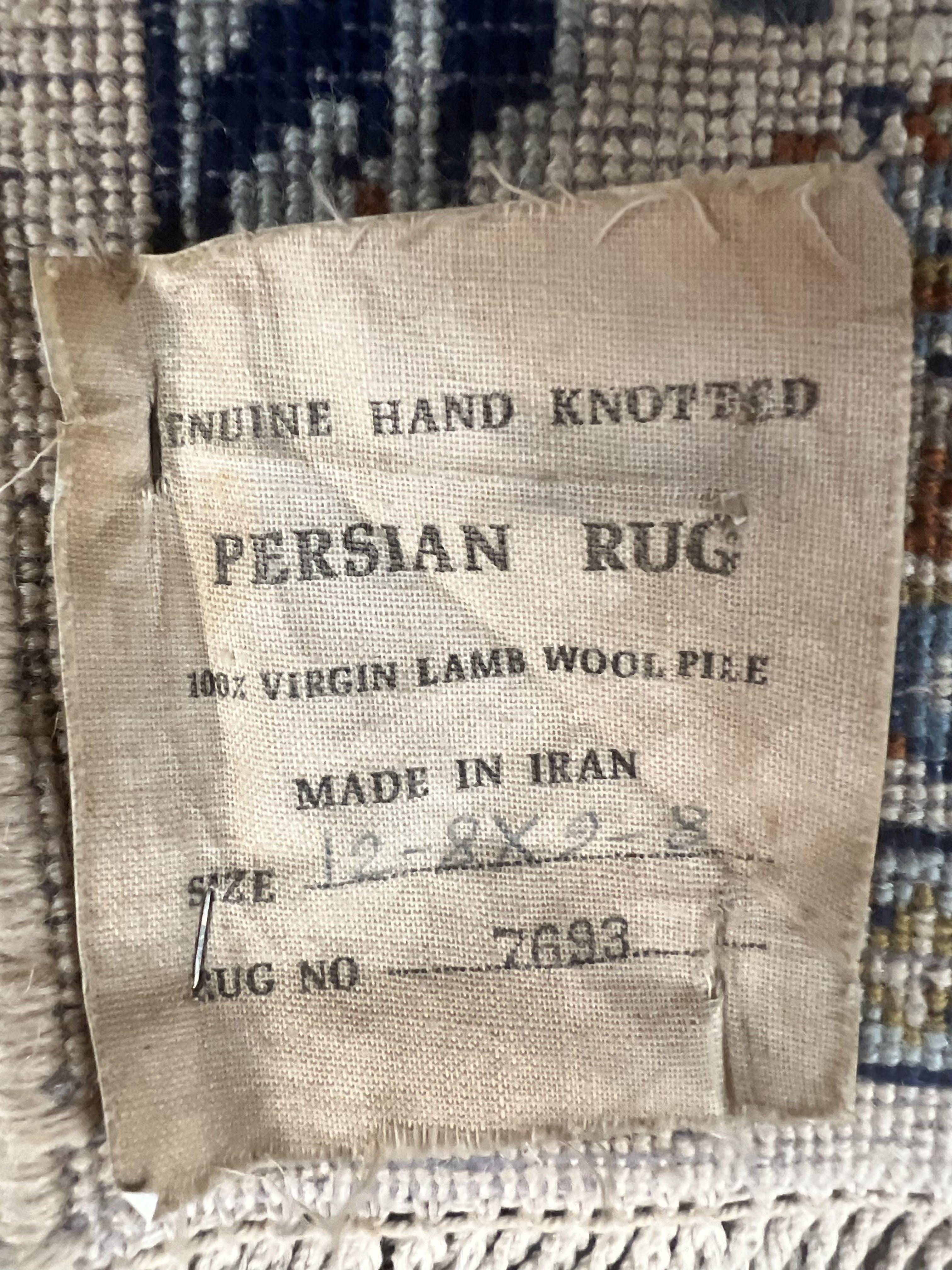 Persian Kashan Rug 10x13, Floral Medallion, Cream, Hand Knotted Antique Persian Carpet, Large Wool Rug - Jewel Rugs