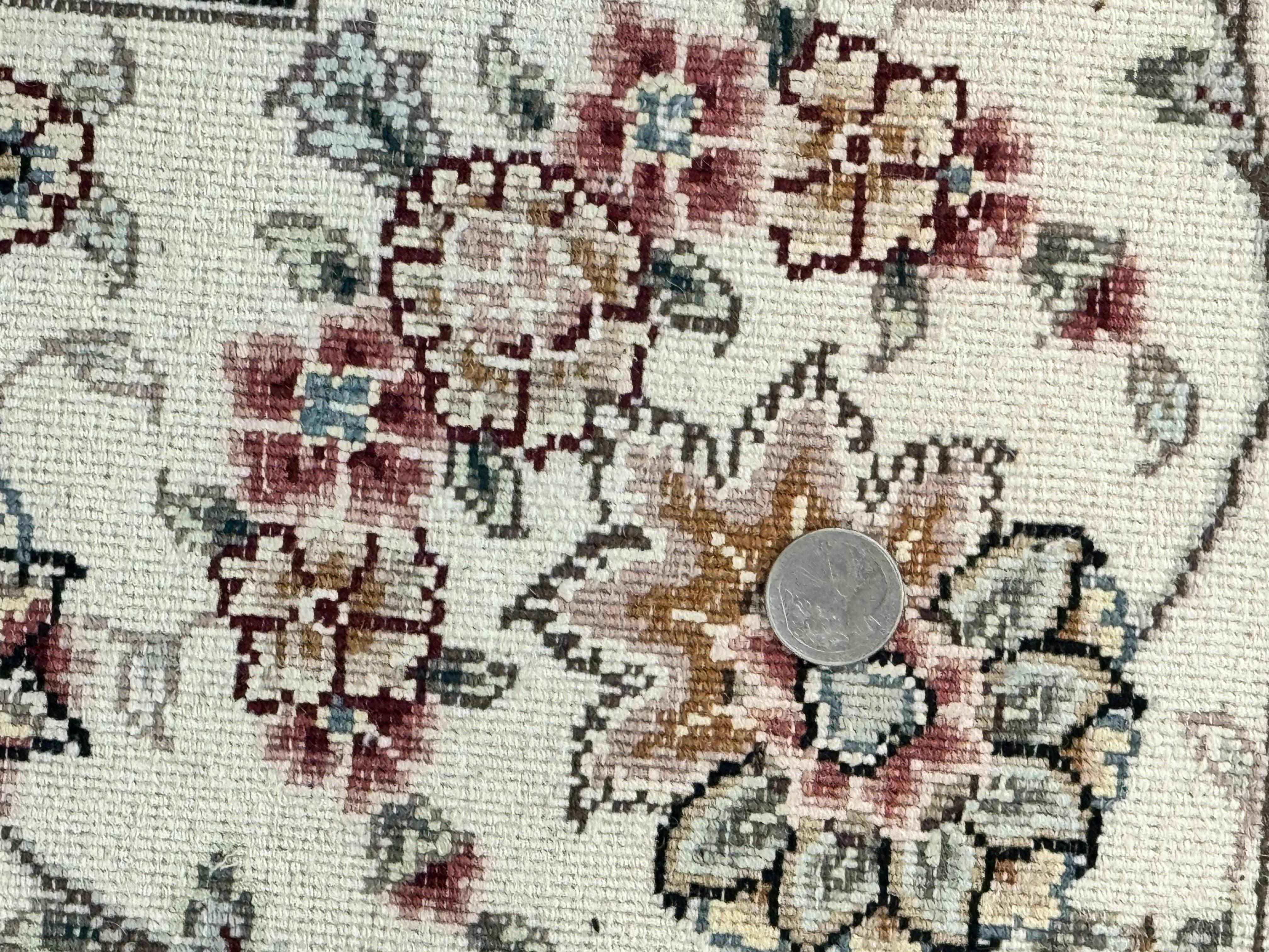 Sino Persian Rug 8x10, Wool and Silk, Black & Ivory - Jewel Rugs