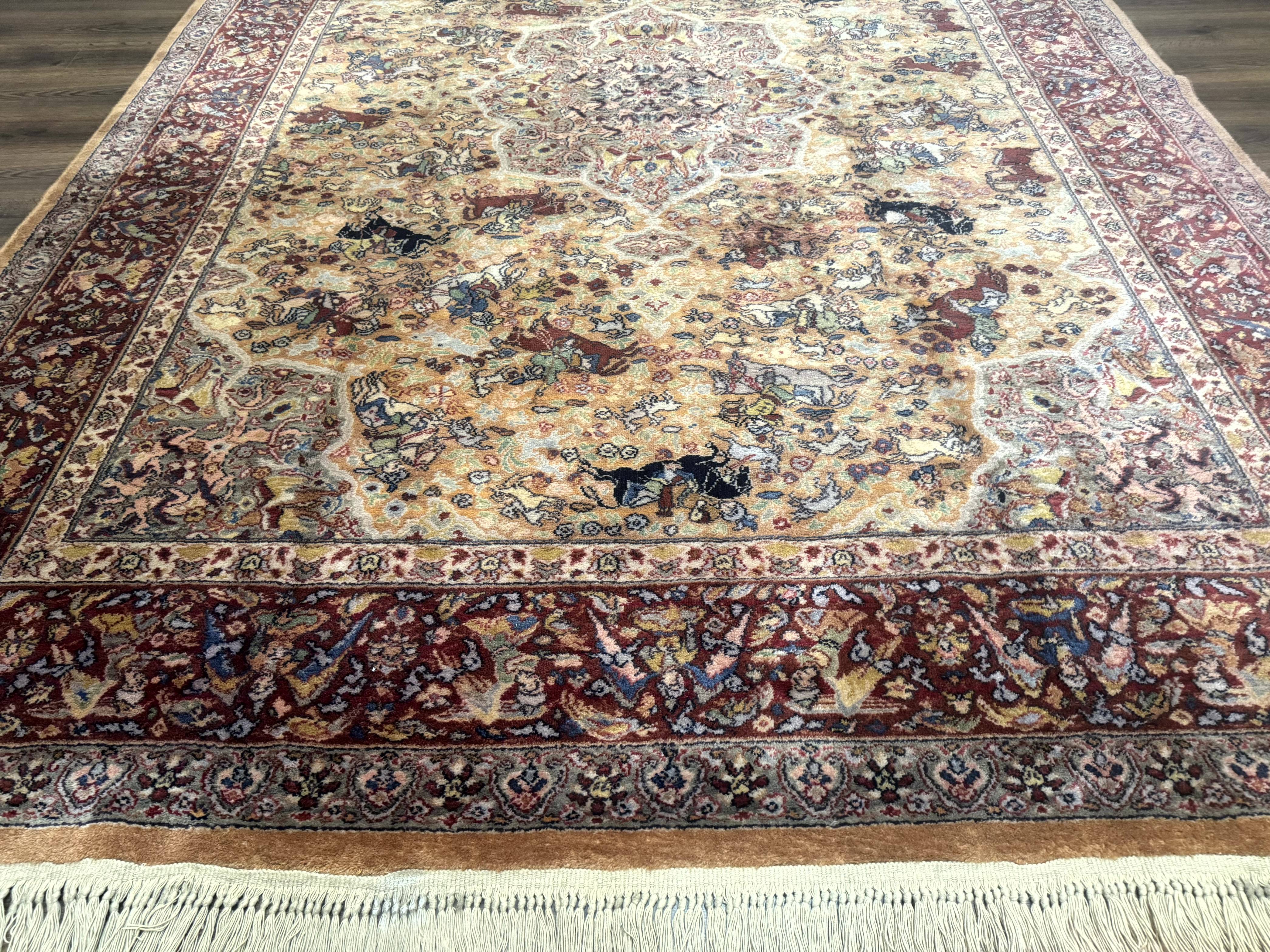 Karastan Rug 8.8 x 12 Persian Hunting #723, Wool Pile, Original 700 Series - Jewel Rugs