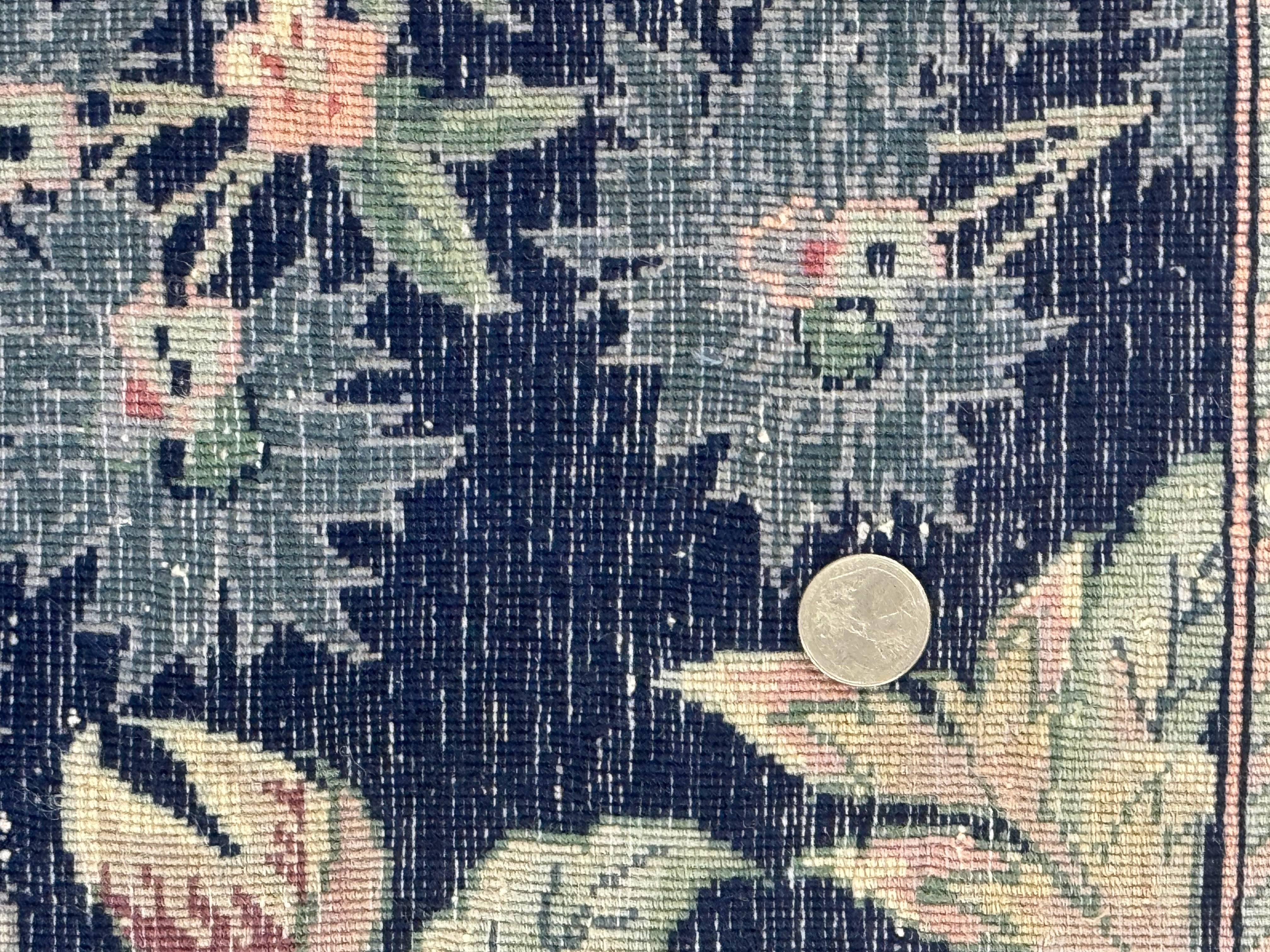 Sino Persian Rug 6x9, Navy Blue, Floral - Jewel Rugs