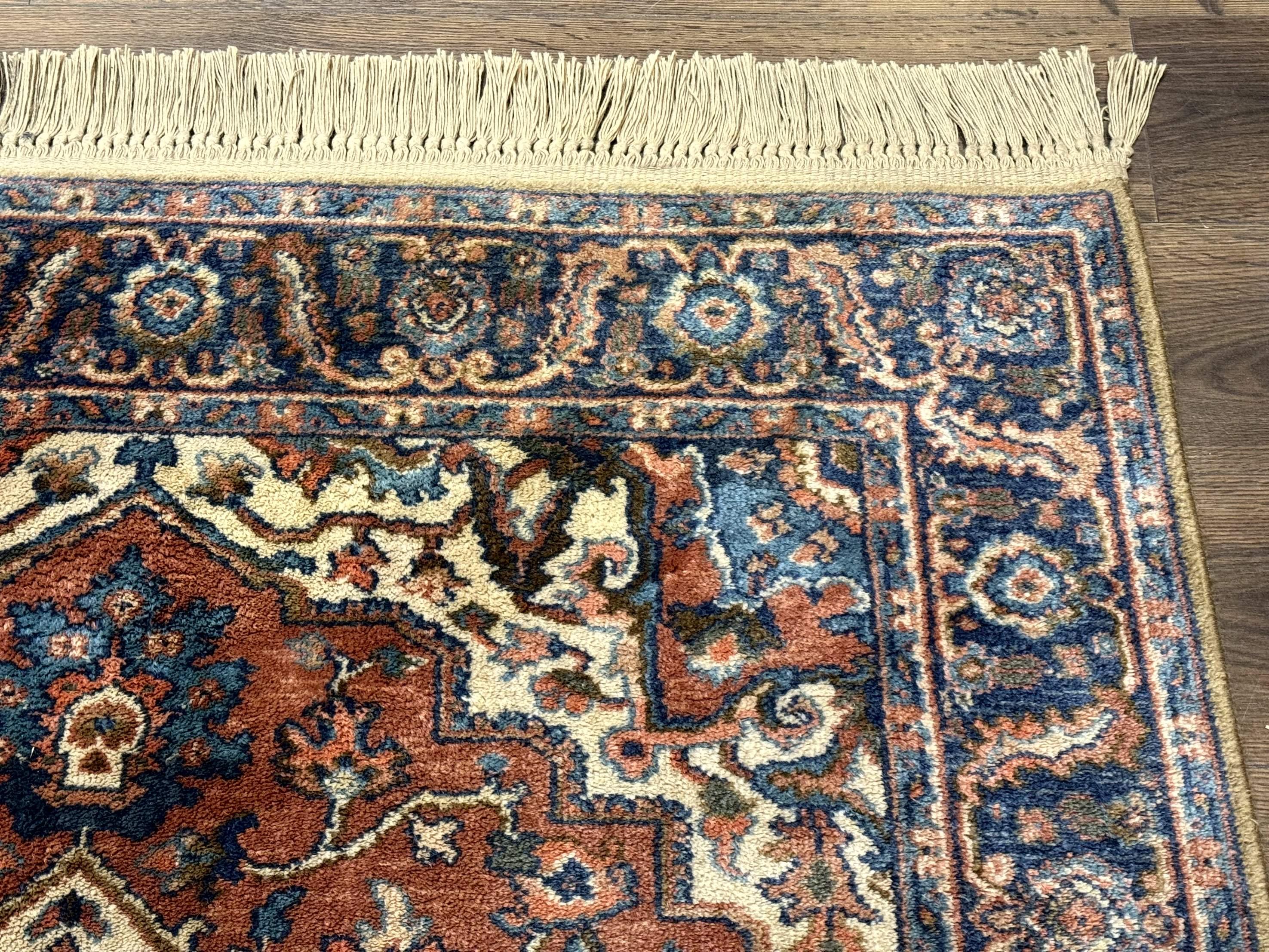 Karastan Rug 4x6, Vintage Karastan #744 Antique Serapi Pattern, Wool Pile, Original 700 Series Karastan Carpet - Jewel Rugs