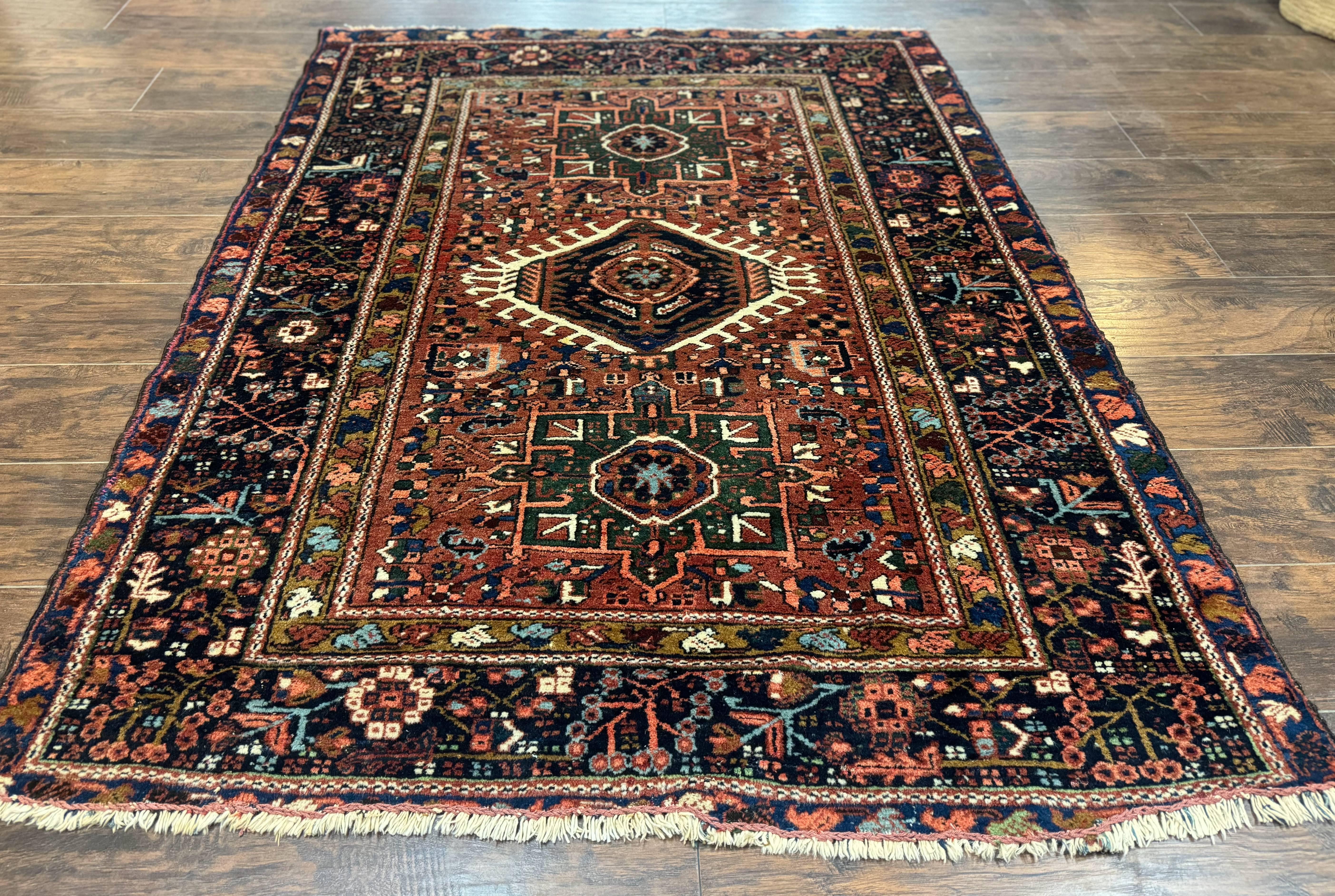 Antique Persian Karajeh Heriz Rug 5x6 - Jewel Rugs