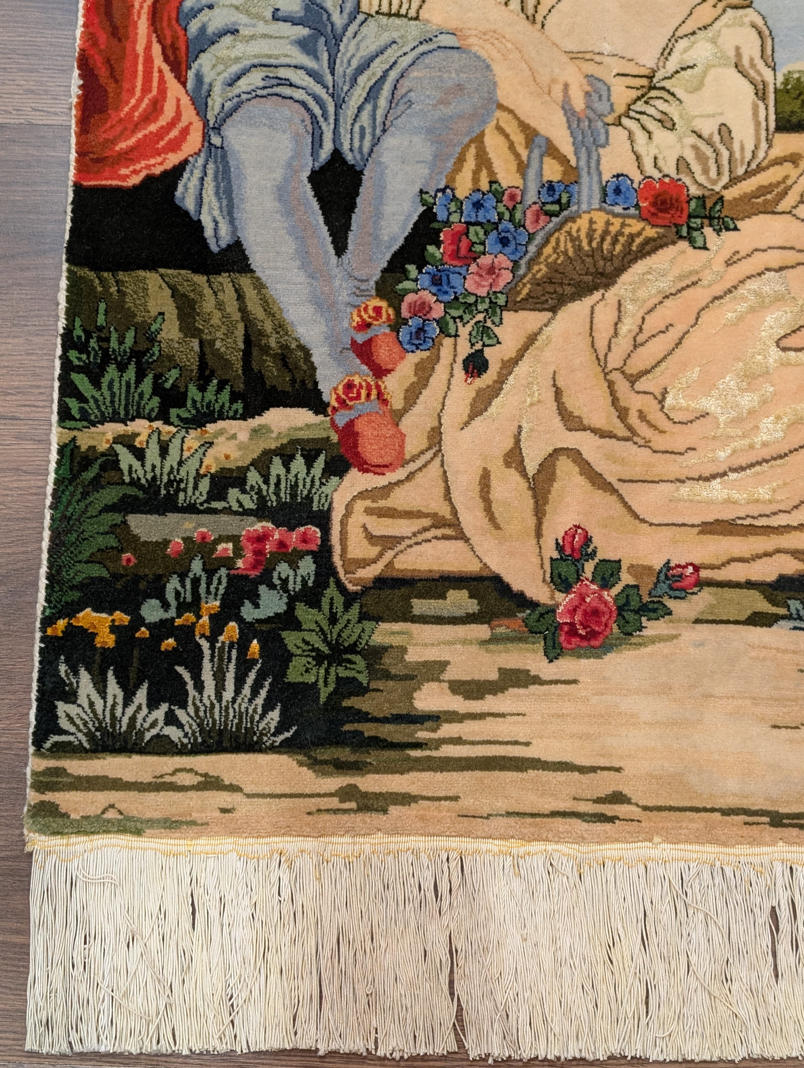 Persian Pictorial Rug 2x3, Lovers, Very Fine 400 KPSI, Tabriz Rug - Jewel Rugs