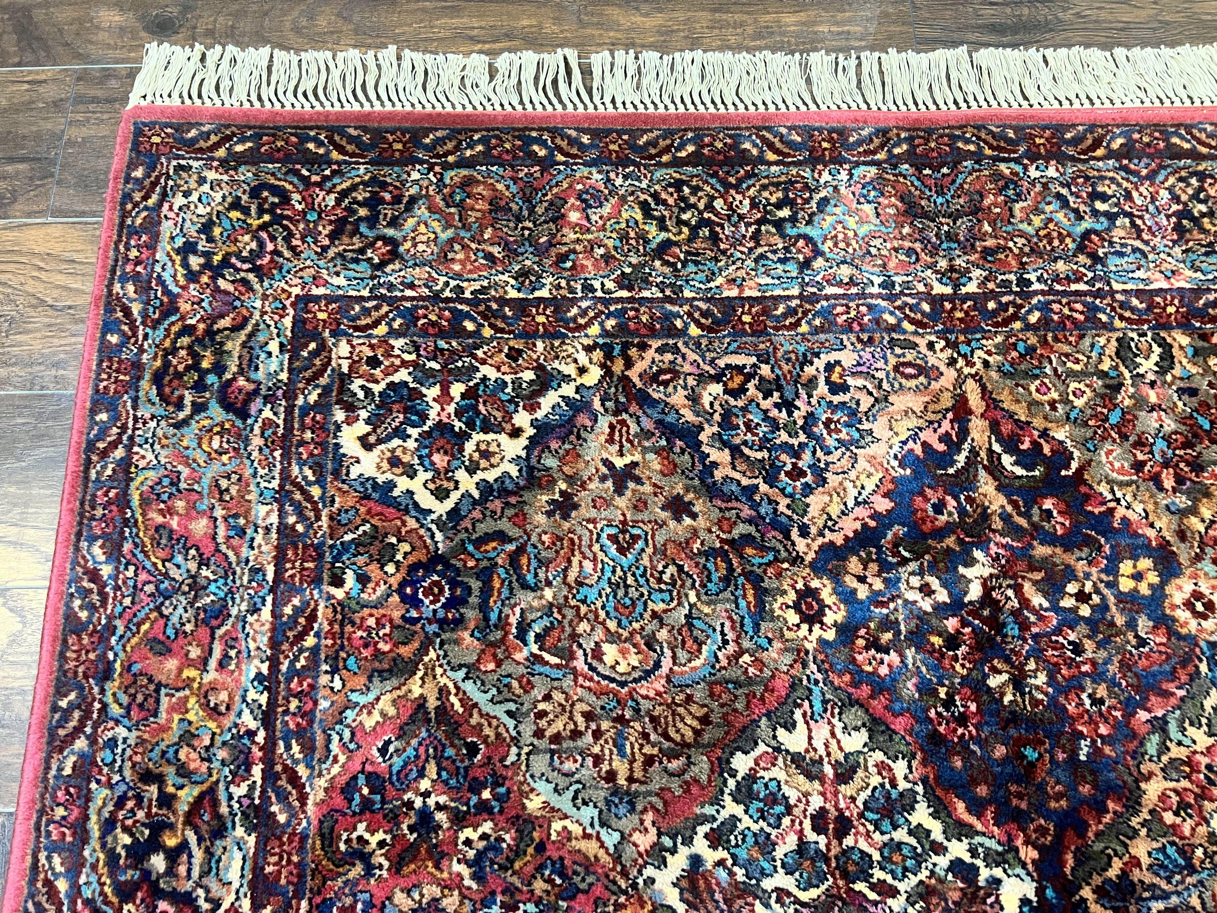 Karastan Multicolor Panel Kirman Rug #717, Wool Karastan Rug 5' 9" x 9', Vintage Multipanel Kirman, Original Karastan Collection 700 Series - Jewel Rugs