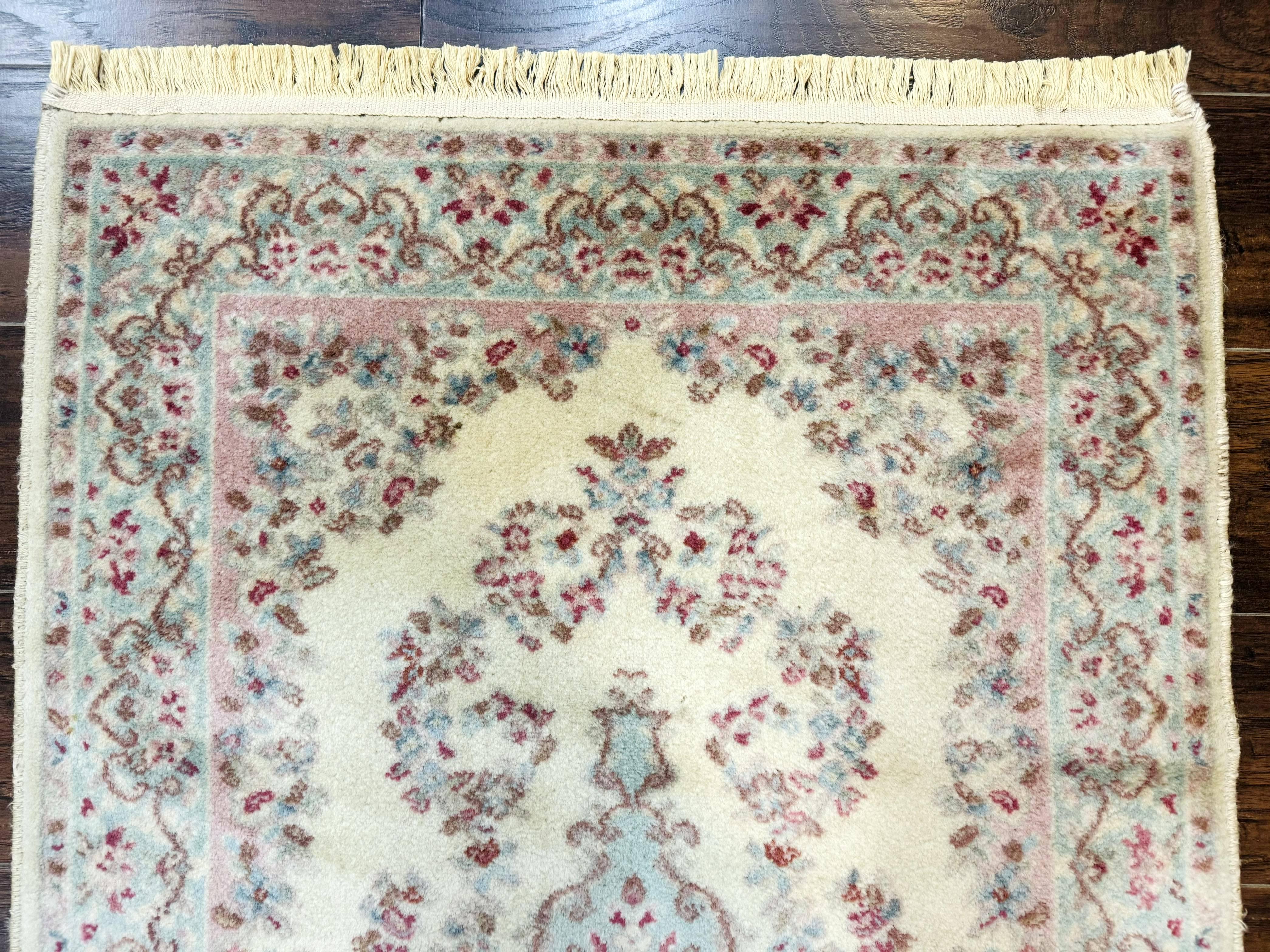 Karastan Rug 3x5, Pastel Ivory Kirman Rug #784, Wool Karastan Carpet, Original 700 Series, Vintage Karastan Area Rug, Discontinued - Jewel Rugs