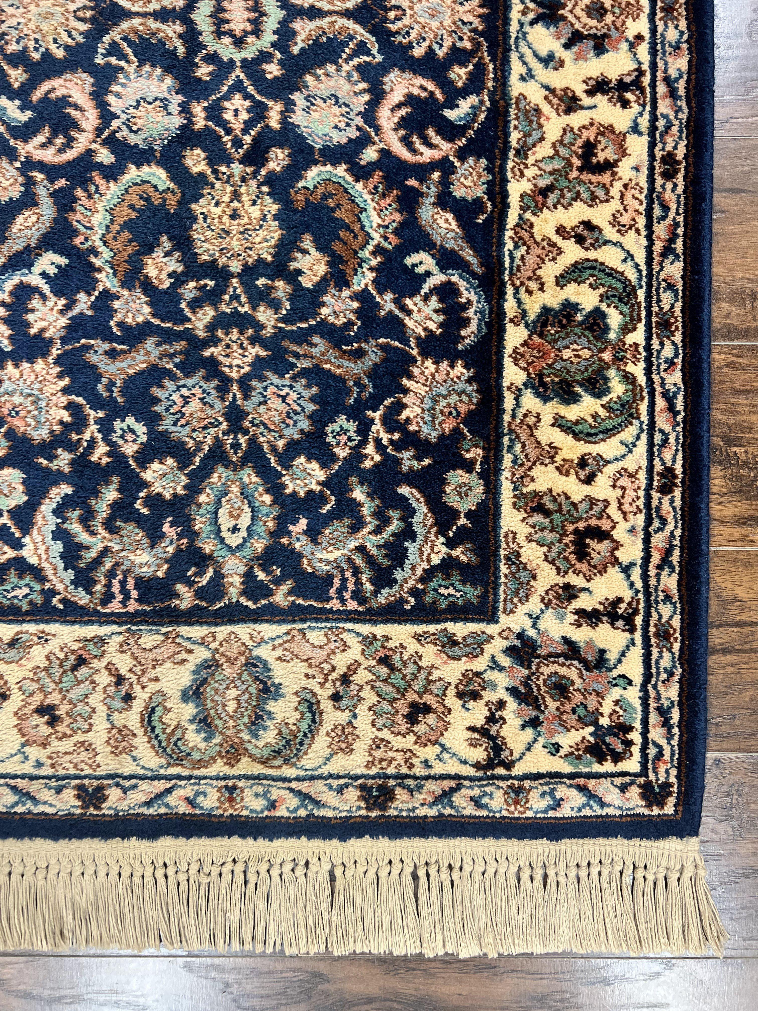 Karastan Rug #747, Indigo Tabrizz 5.9 x 9, Wool Karastan Carpet, Vintage Discontinued Original 700 Series Karastan Area Rug - Jewel Rugs