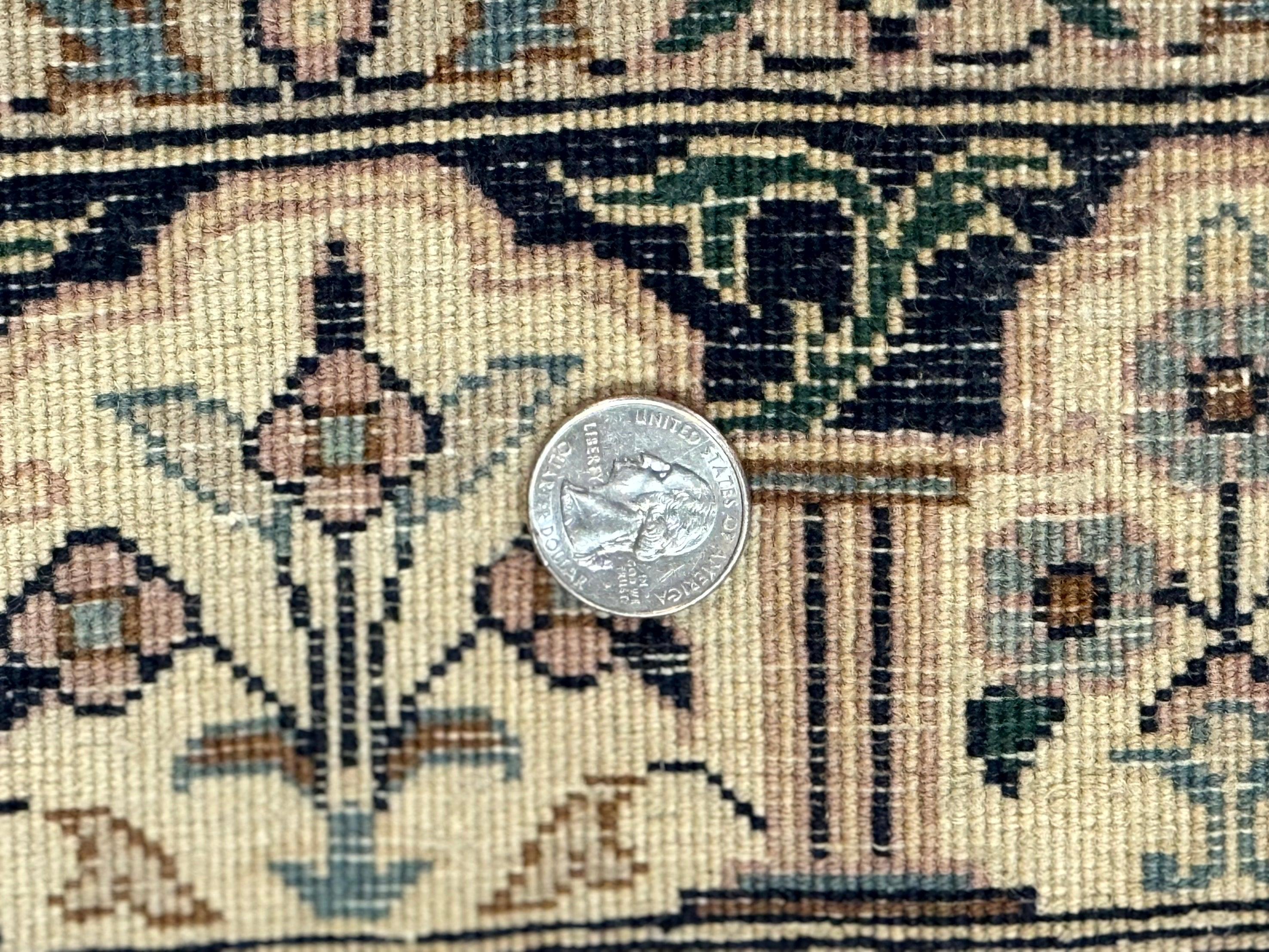 Small Tree of Life Prayer Rug, Pak Persian Rug 2.7 x 4, , Birds, Lantern, Handmade Vintage Fine 260 KPSI - Jewel Rugs