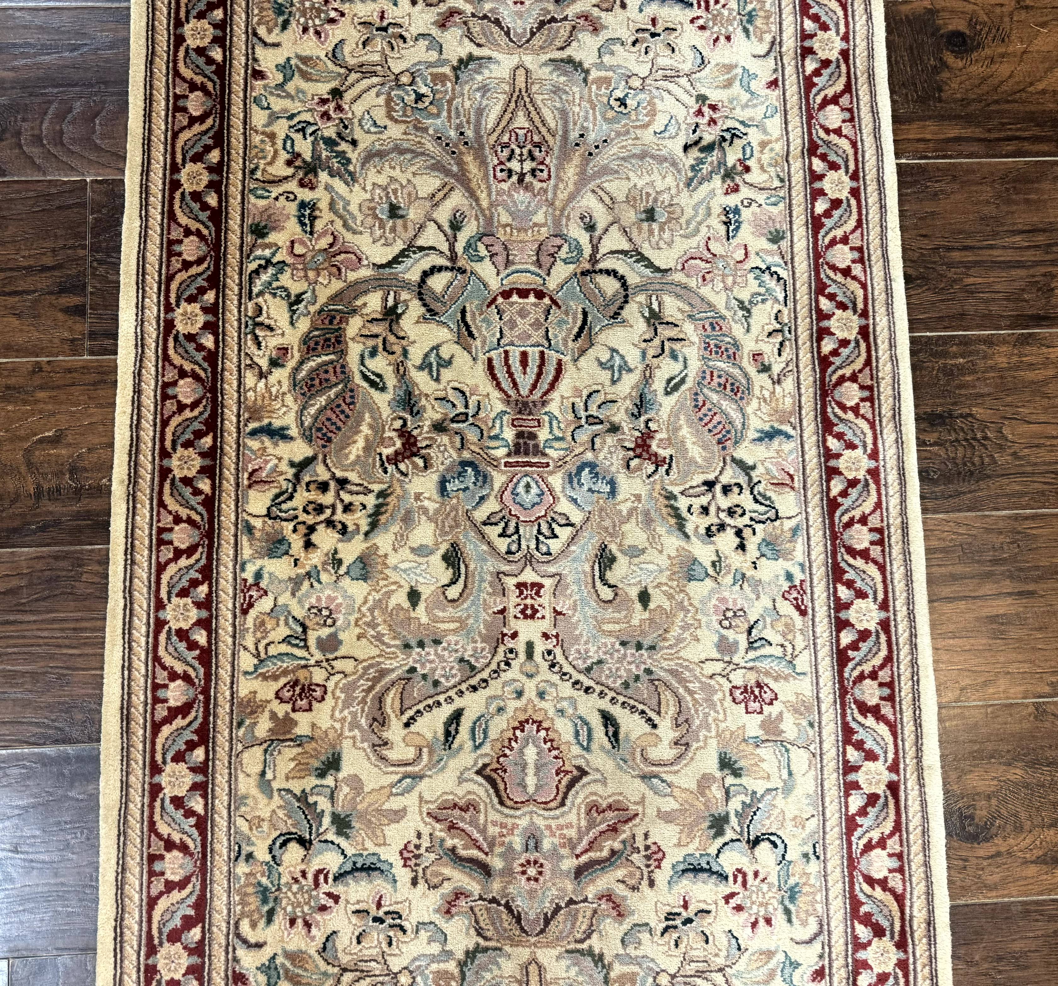Pakistani Runner Rug 2.8 x 14, Pak Persian Hallway Rug, Cream Color - Jewel Rugs