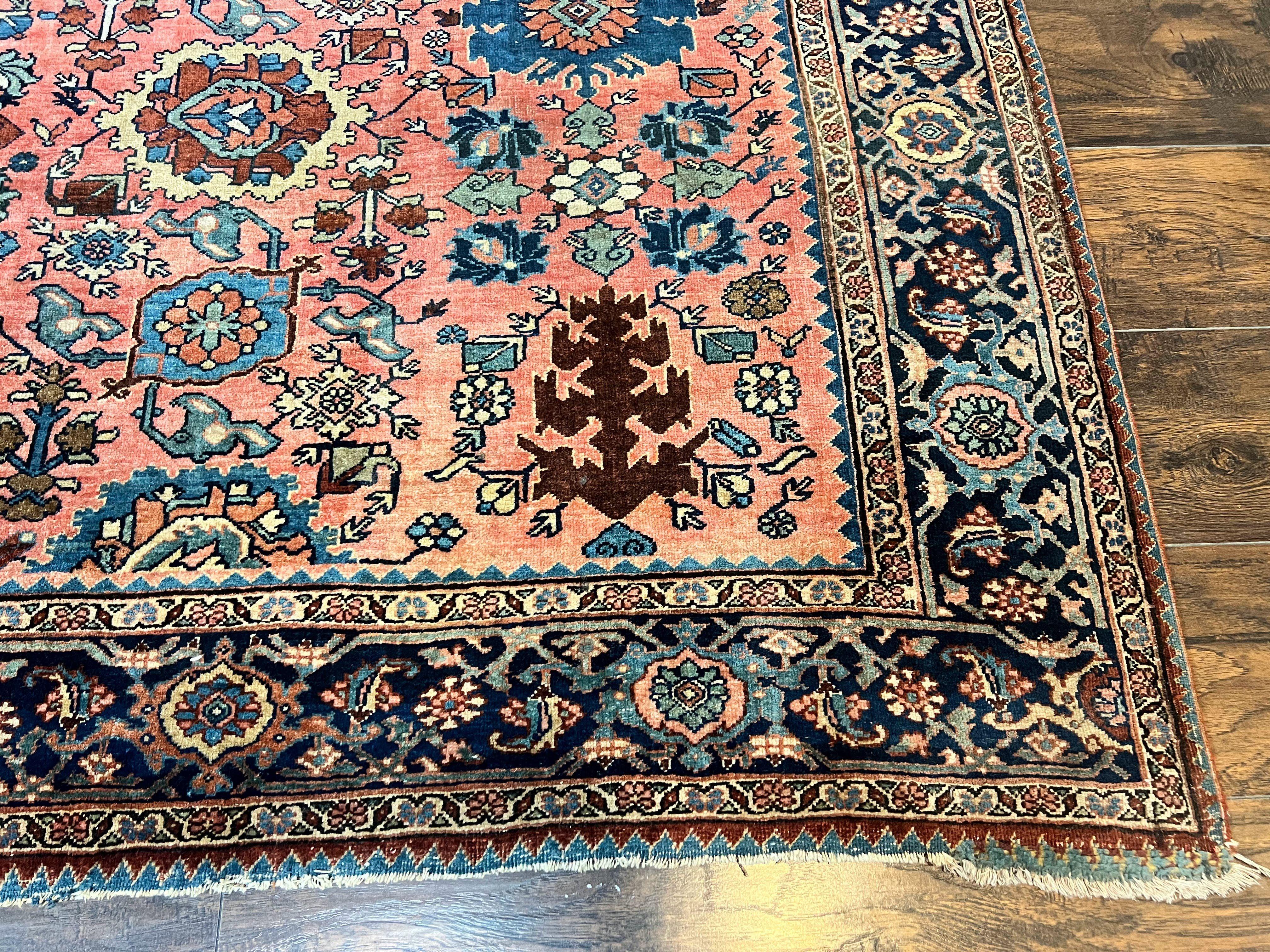 Rare Persian Sarouk Farahan Rug 9x15 – Antique Wool Carpet, Signed By Master Weaver - Jewel Rugs