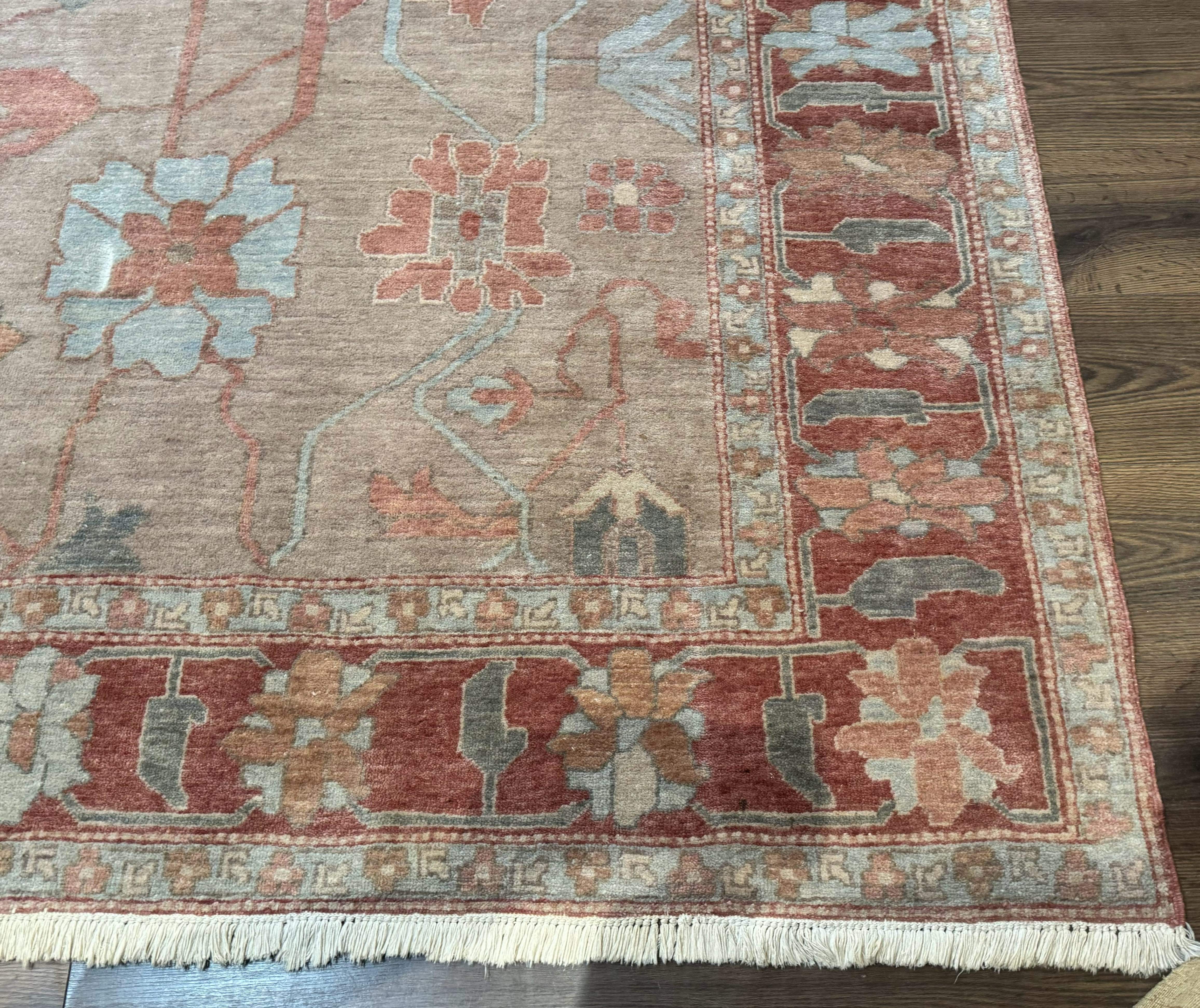 Turkish Oushak Rug 10x14, Rug for Modern Home, Soft Thick Pile, Muted Colors - Jewel Rugs
