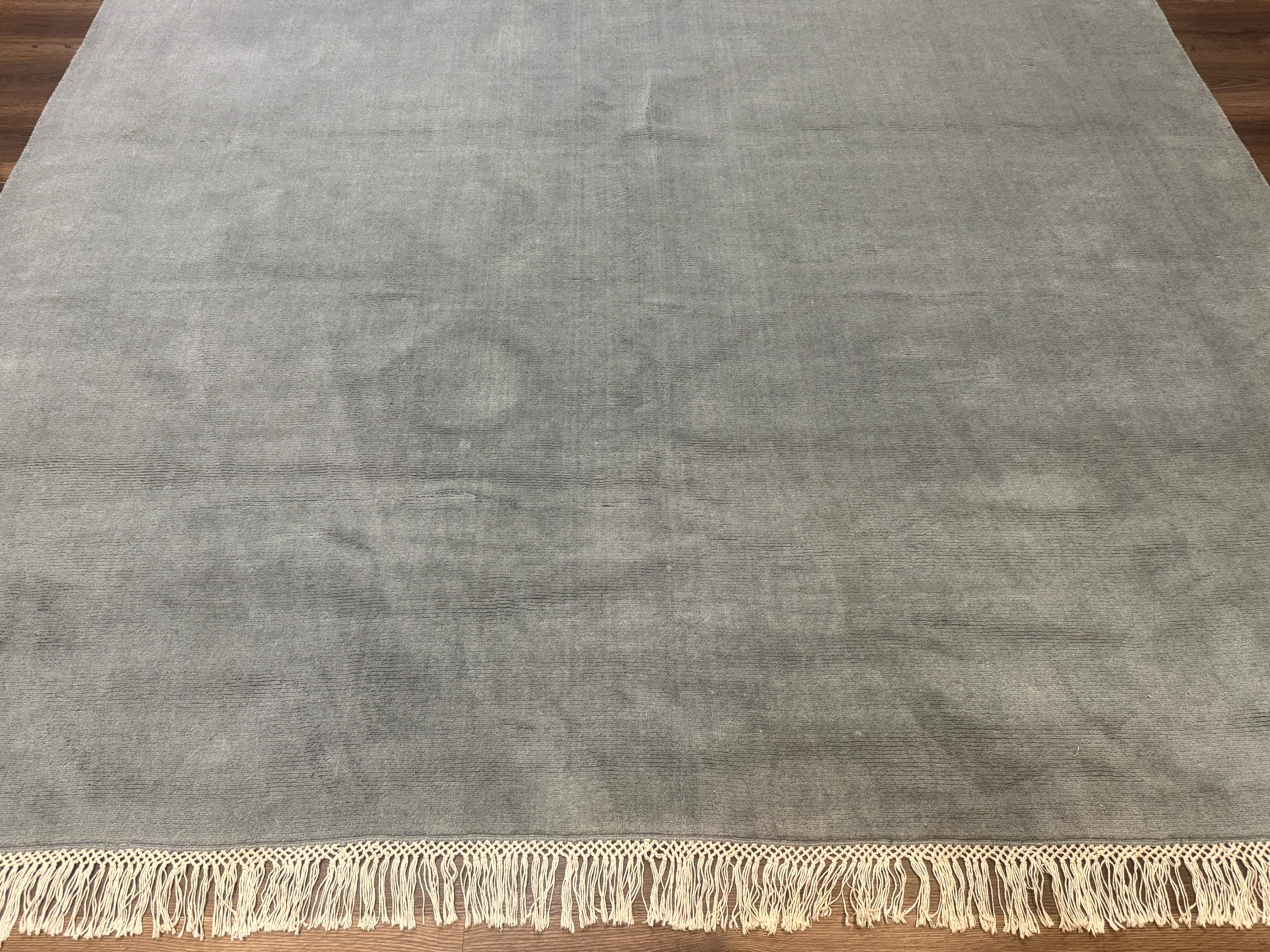 Modern Indian Rug 8x10, Wool, Smoke Blue, Pottery Barn - Jewel Rugs