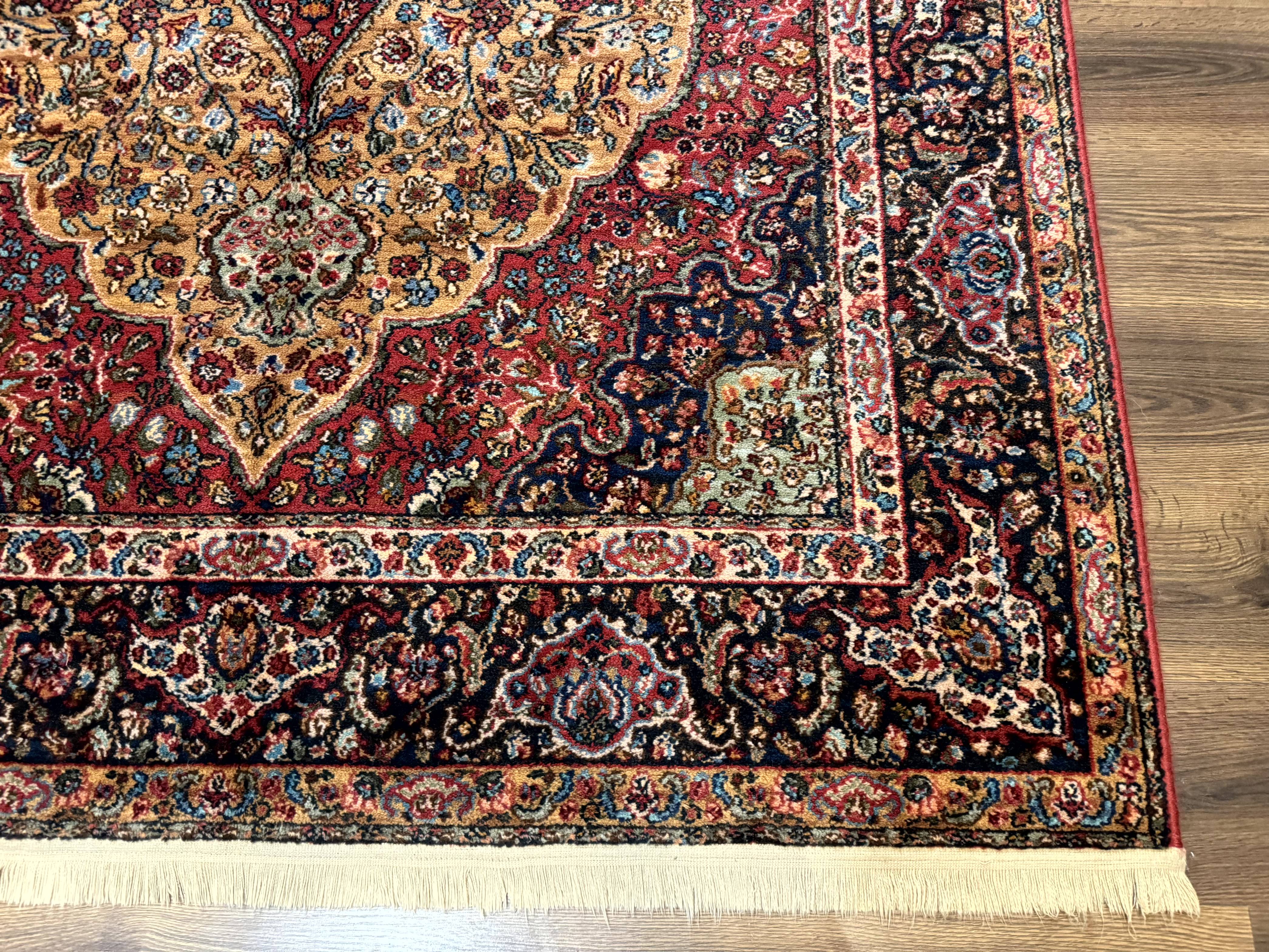 Karastan Rug 5.9 x 9 Medallion Kirman #700/718, Original 700 Series, Wool, Discontinued, Vintage - Jewel Rugs