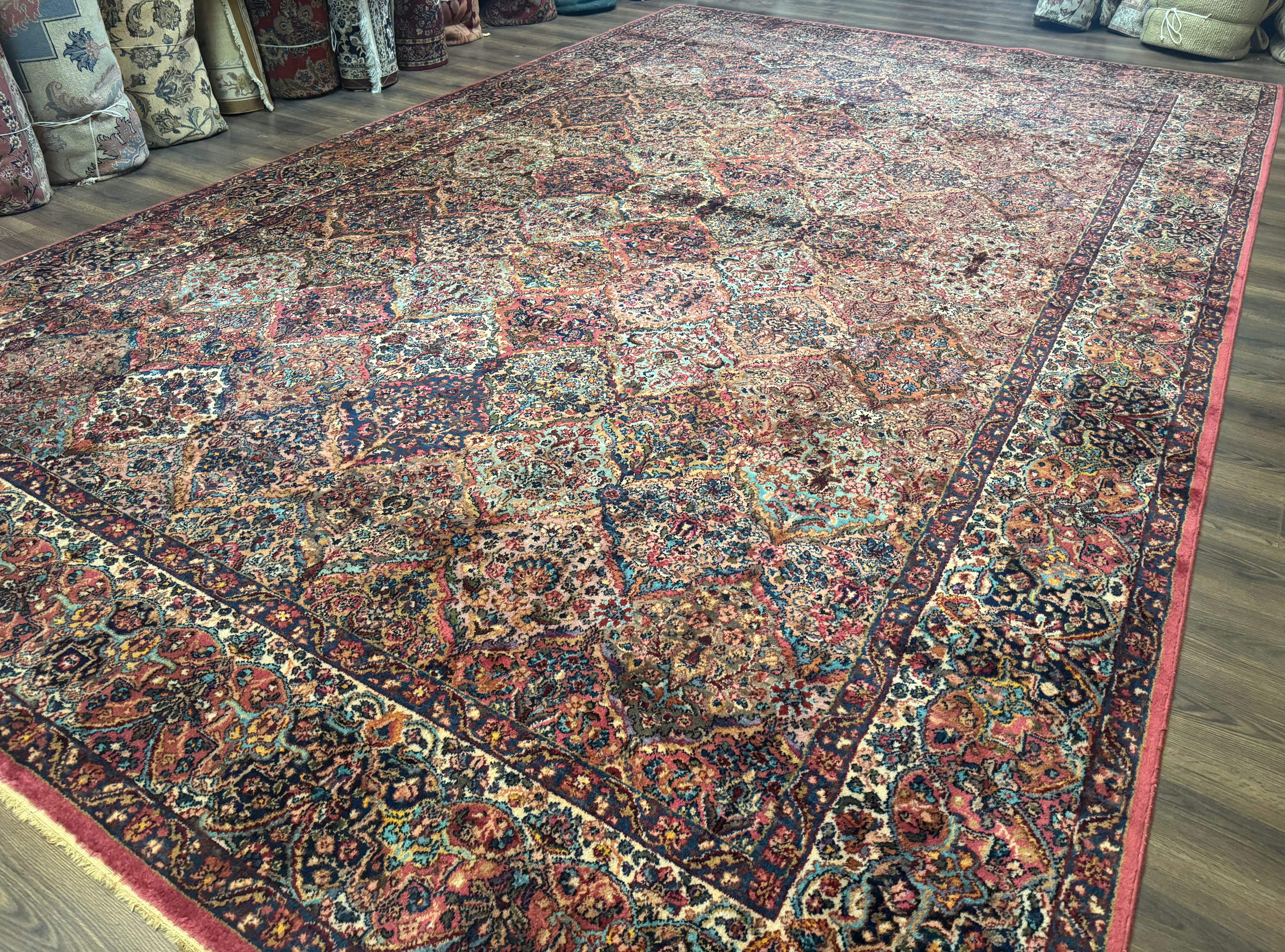 10x16 Karastan Multicolor Panel Kirman Rug #717, Palace Size Wool Discontinued Original 700 Series - Jewel Rugs