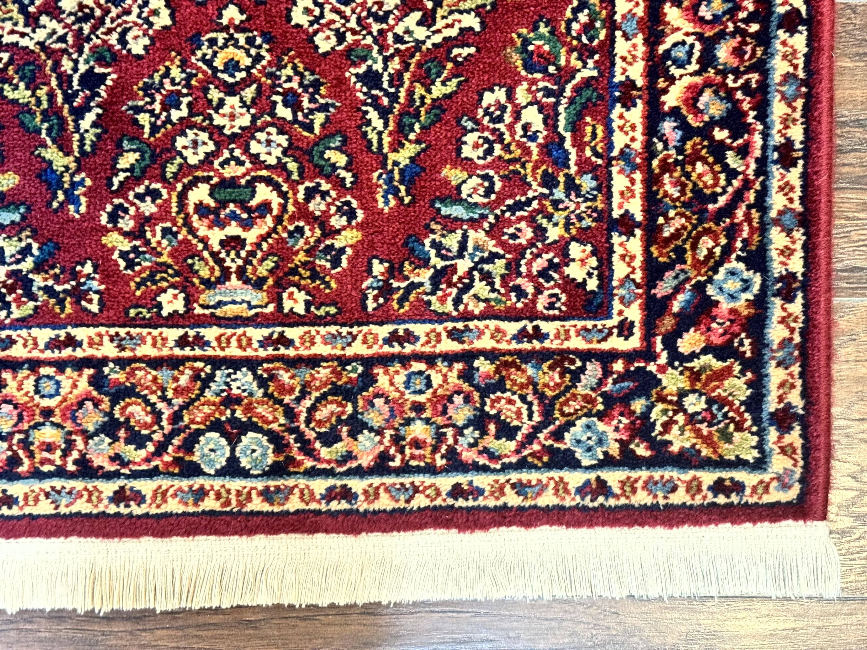 Karastan Runner Rug 2.6 x 8.6, Red Sarouk #785, Original 700 Series, Wool Karastan Runner Rug, Rare - Jewel Rugs