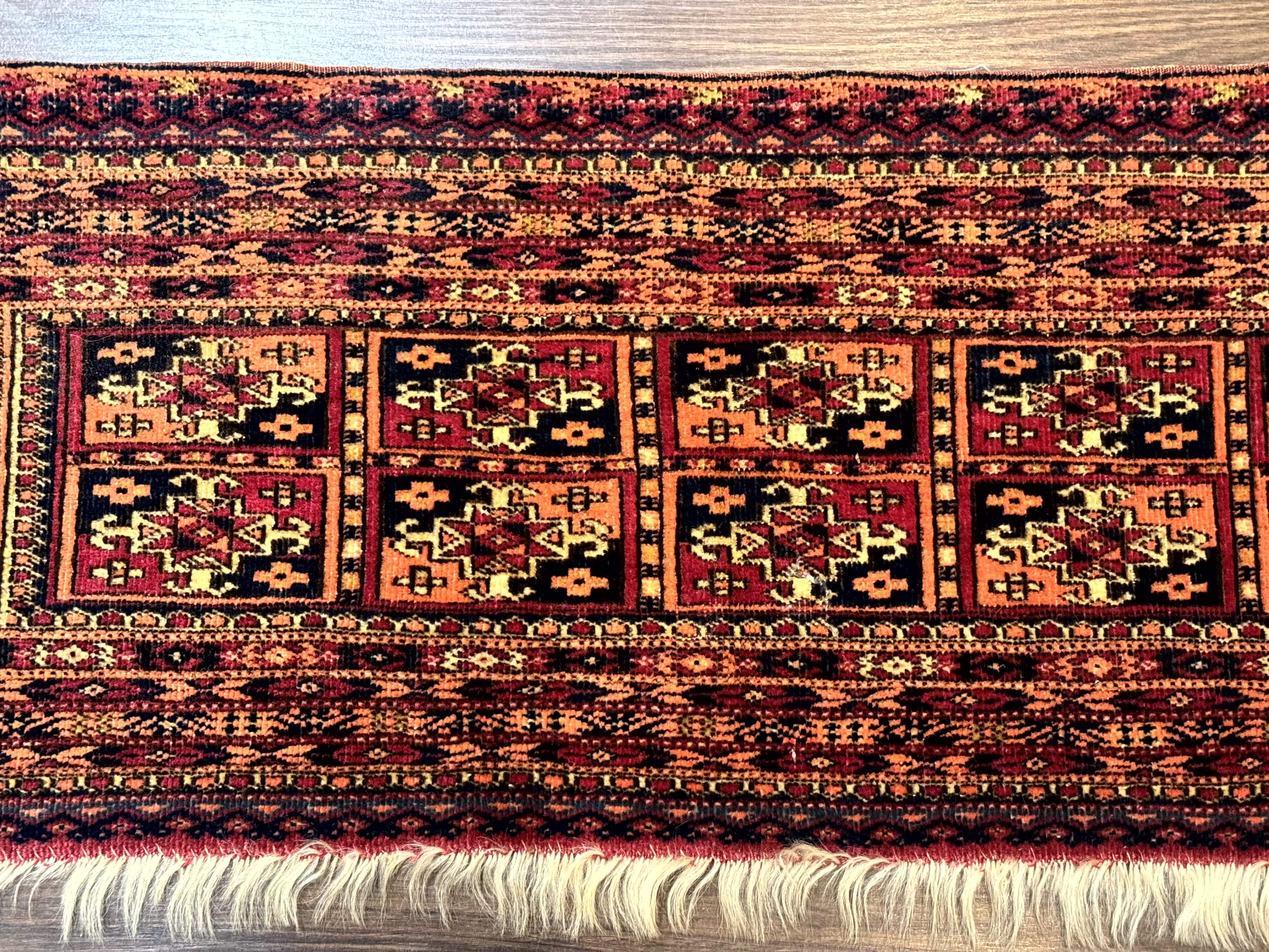 Antique Persian Turkoman Mafresh Rug 1x4, Wool, Tribal Collectible - Jewel Rugs