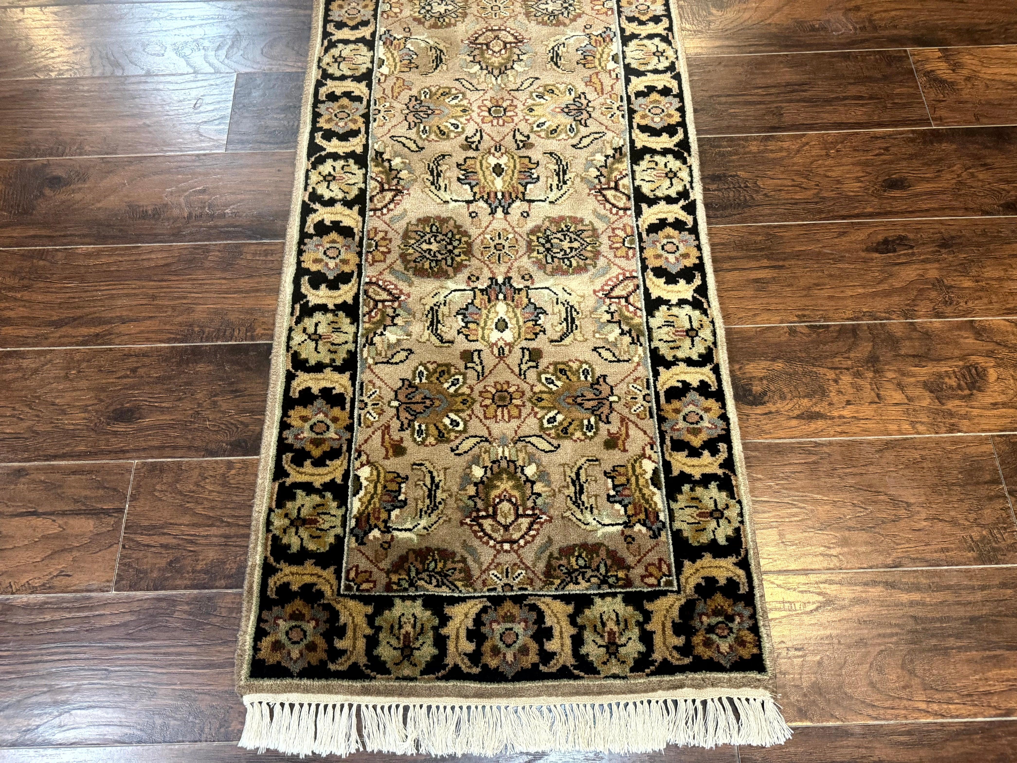 Indo Mahal Runner Rug 2.5 x 12, Traditional Wool Runner for Hallway or Kitchen, Vintage - Jewel Rugs
