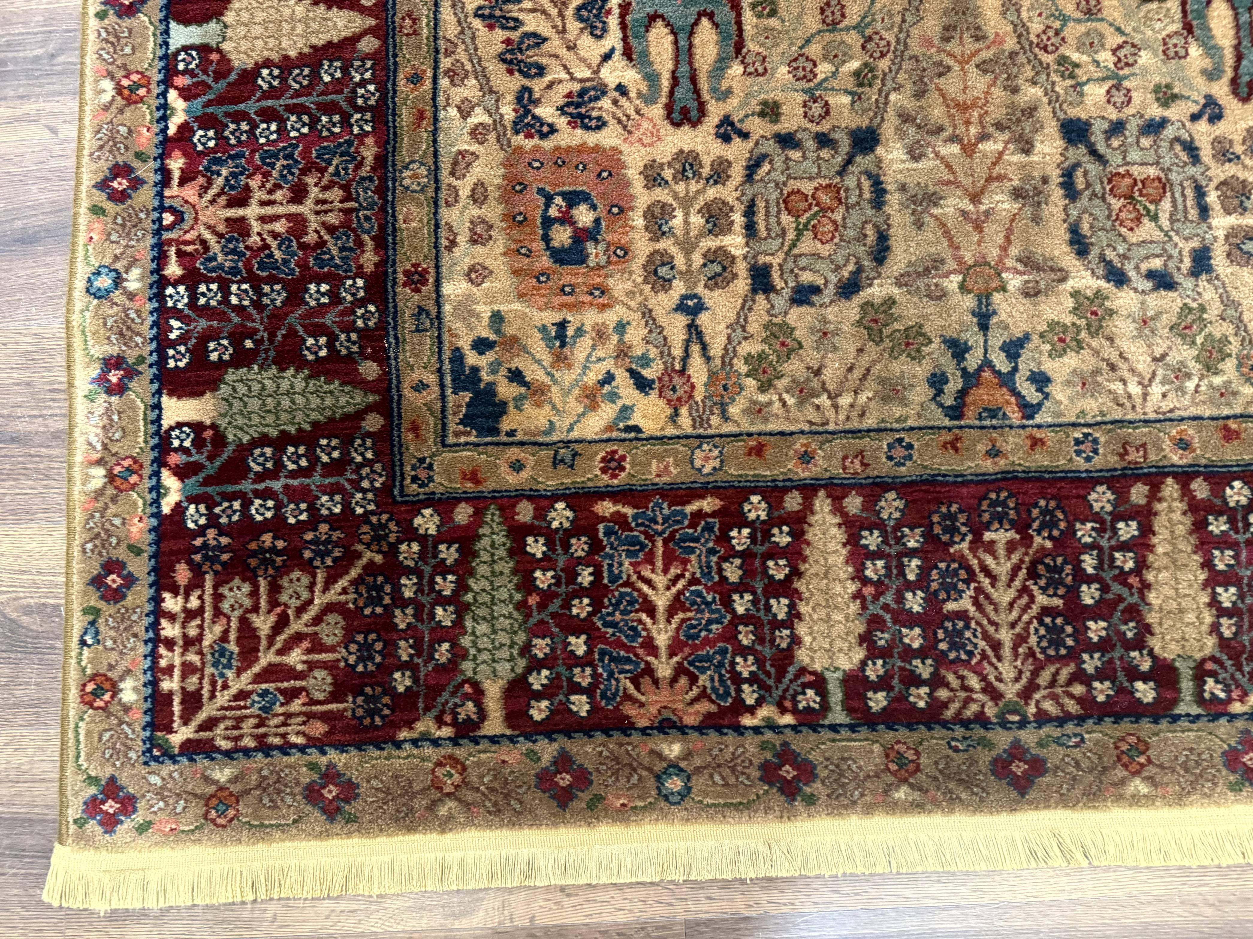 Karastan Rug 5.9 x 9 Samovar Teawash #900-901 Persian Vase Pattern, Wool Karastan Carpet, Traditional Area Rug, Allover Pattern Vintage Rug - Jewel Rugs