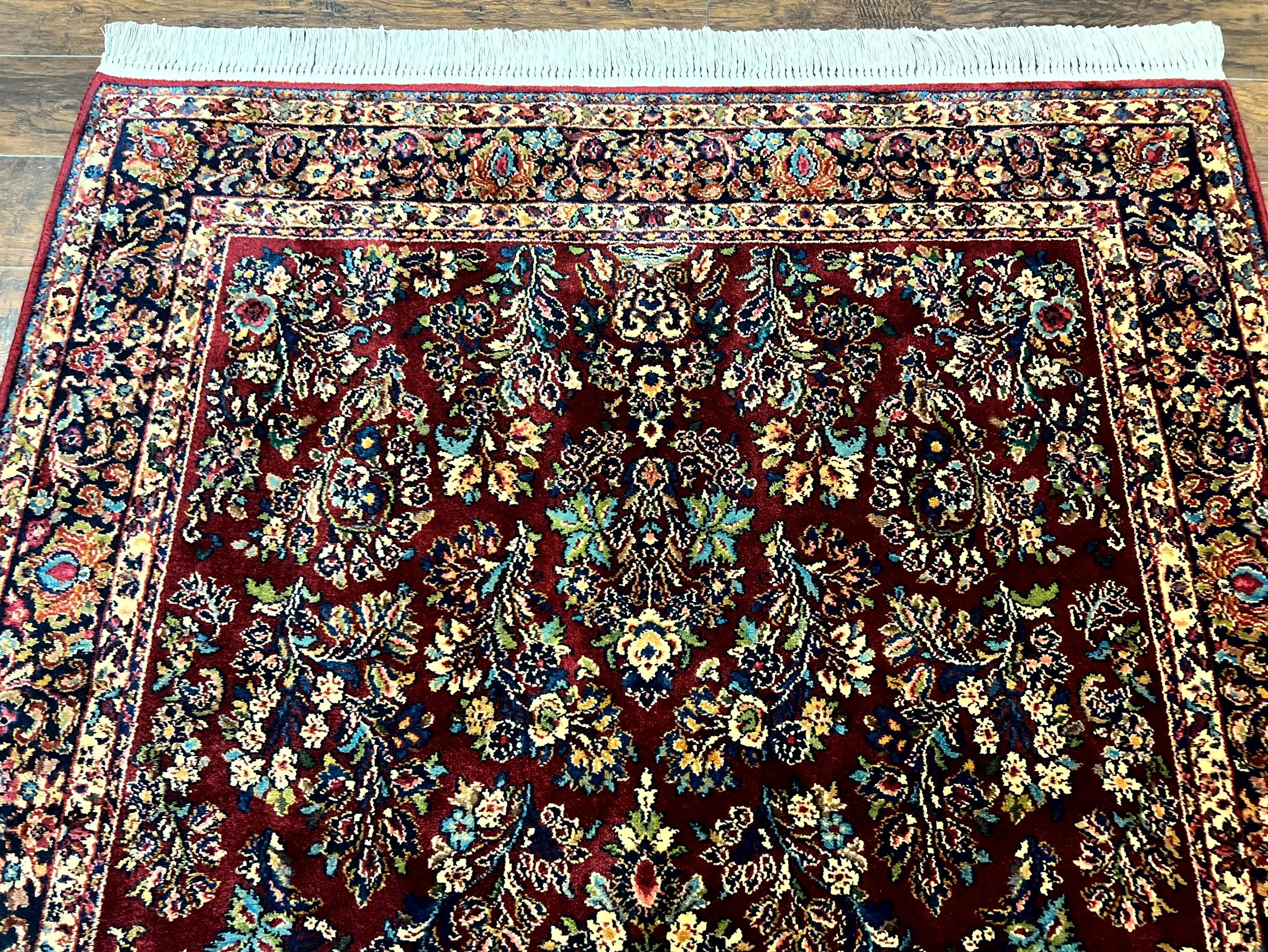 Karastan Rug 5.9 x 9 Red Sarouk Rug #785, Karastan Wool Rug, Karastan Carpet, Original 700 Series Vintage Karastan Oriental Rug Discontinued - Jewel Rugs