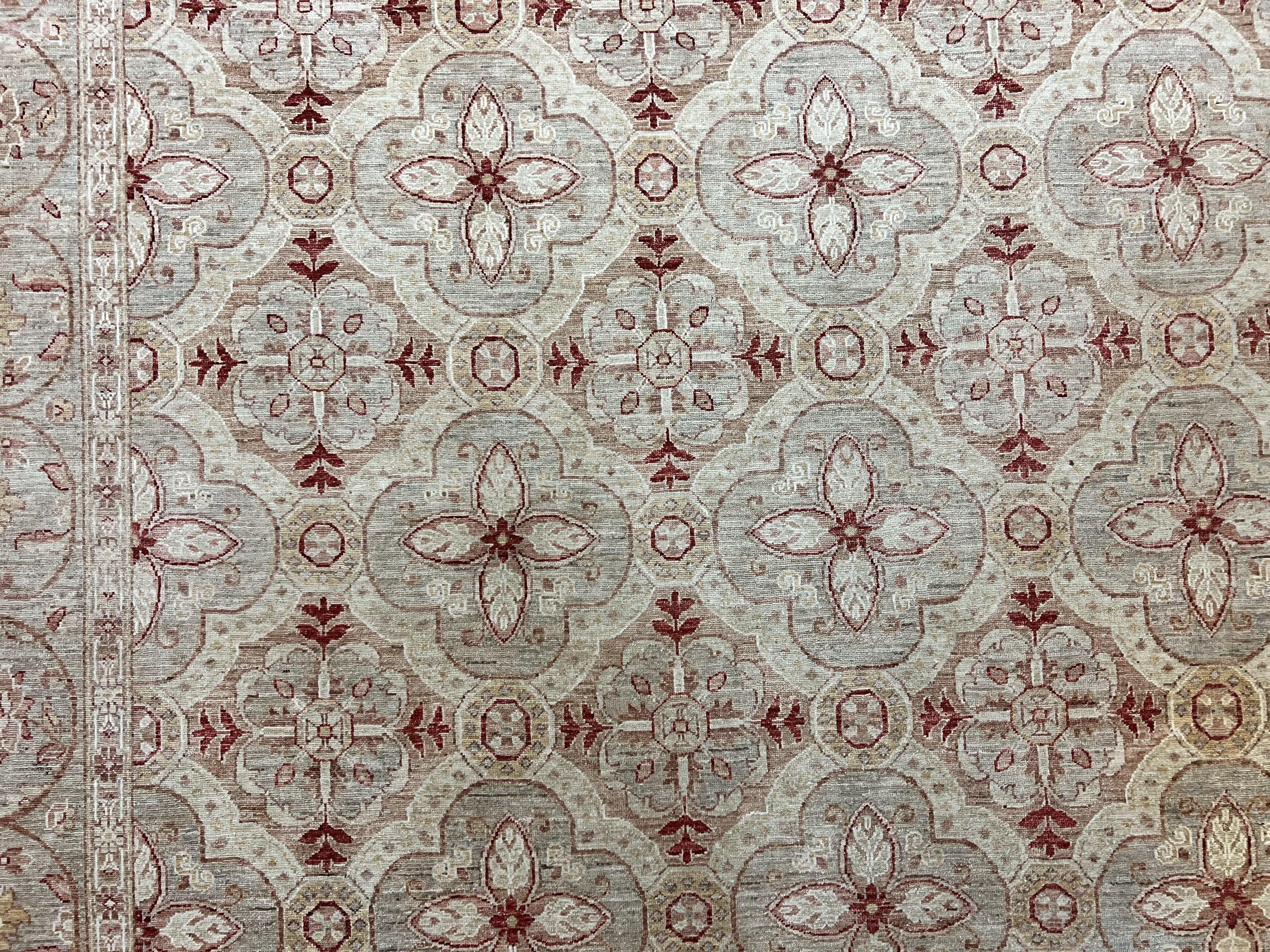 Turkish Oushak Rug 10x14, Neutral Colors Large Room Sized Handmade Wool Area Rug, Farmhouse Rug, Hand Knotted Oushak 10 x 14 ft, Gray Taupe - Jewel Rugs