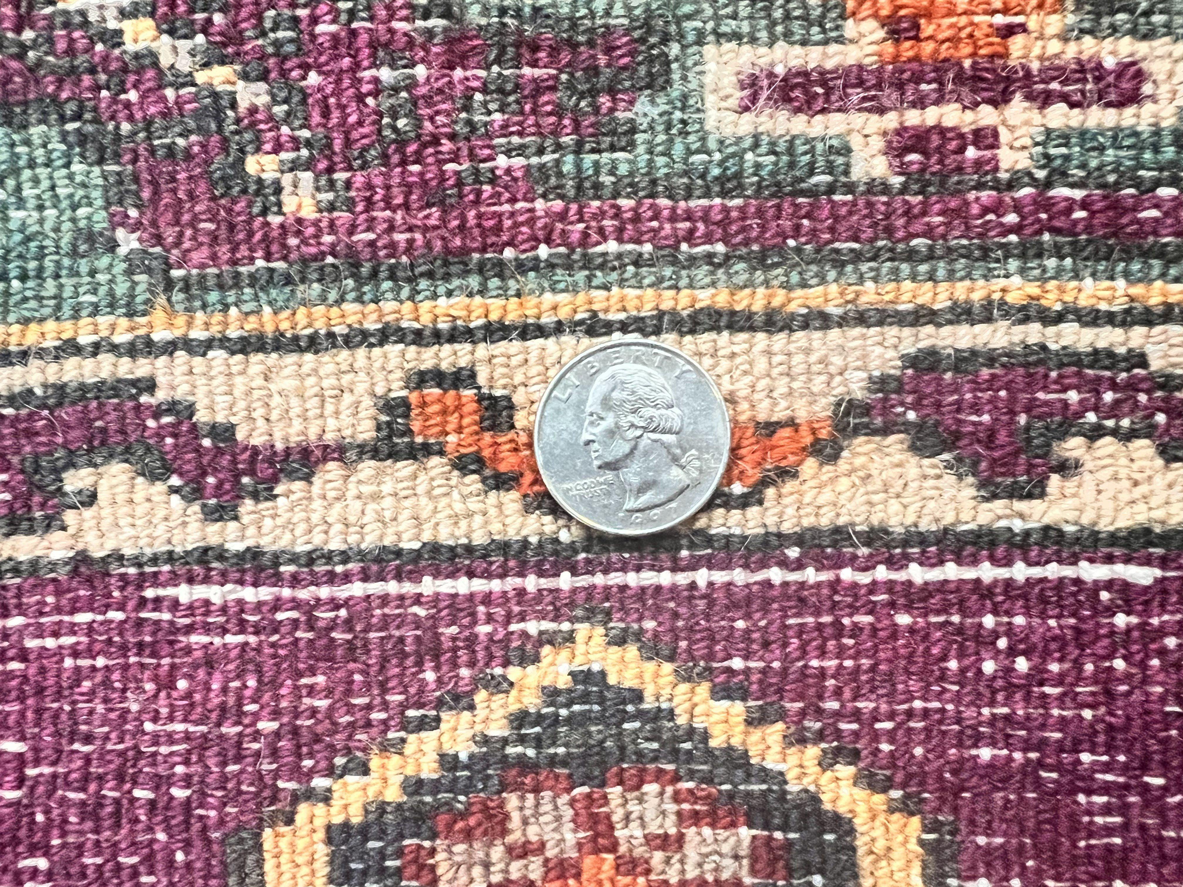 Persian Tribal Rug 5x6, Persian Nahavand Rug, Purple, Geometric Vintage Wool Handmade Carpet - Jewel Rugs