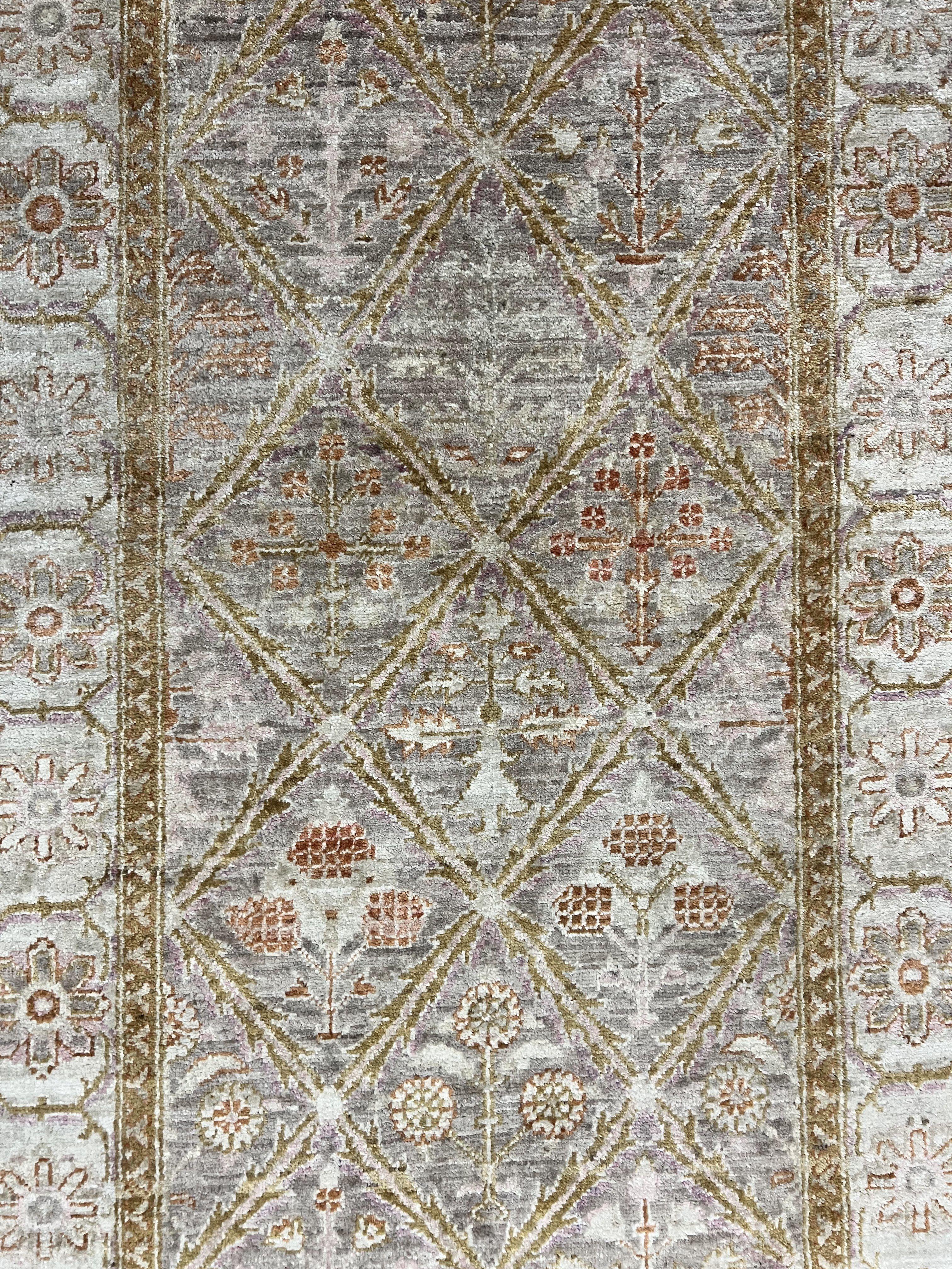 Pakistani Peshawar Rug 3x5, Safavieh Wool Handmade Hand Knotted Vintage Rug, Panel Design 3 x 5 Oriental Carpet - Jewel Rugs