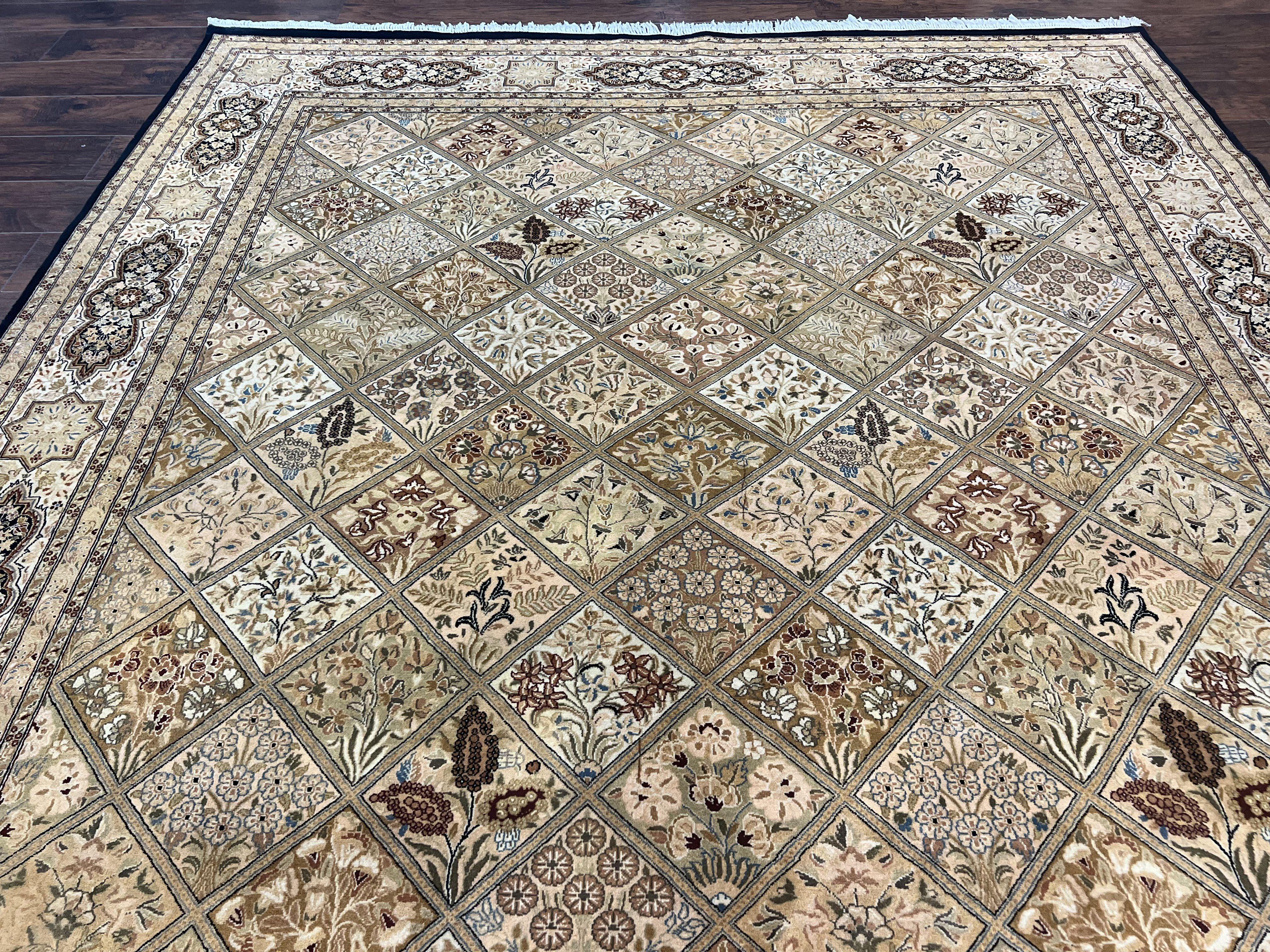 Pak Persian Rug 8x10, Multipanel Kirman Design, Wool Hand Knotted Vintage Carpet, Fine Weave Oriental Rug 8 x 10 - Jewel Rugs