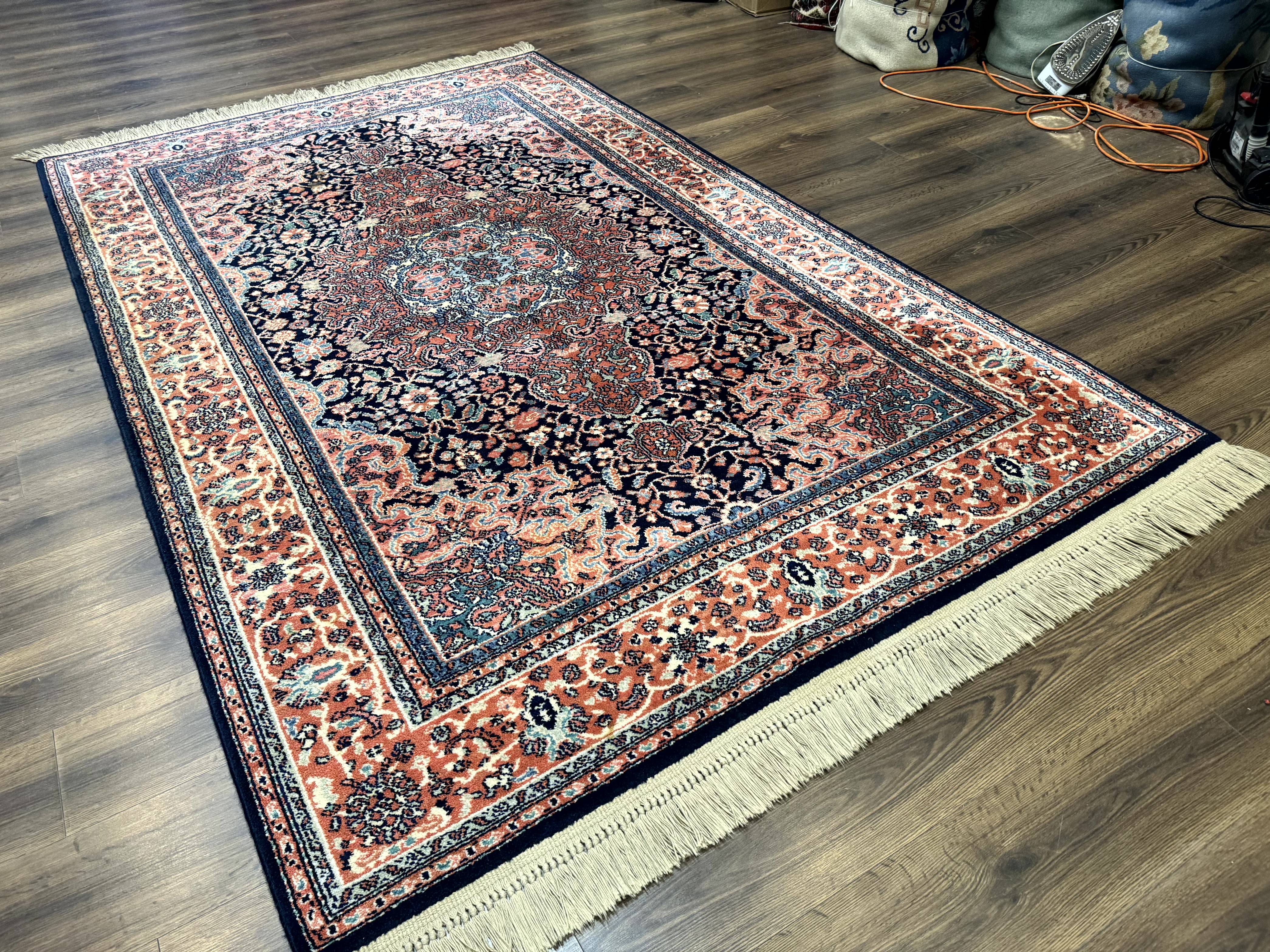 Karastan Rug 5.9 x 9, Ka'shan Medallion #741, Original Collection 700 Series, Discontinued, Wool Pile - Jewel Rugs