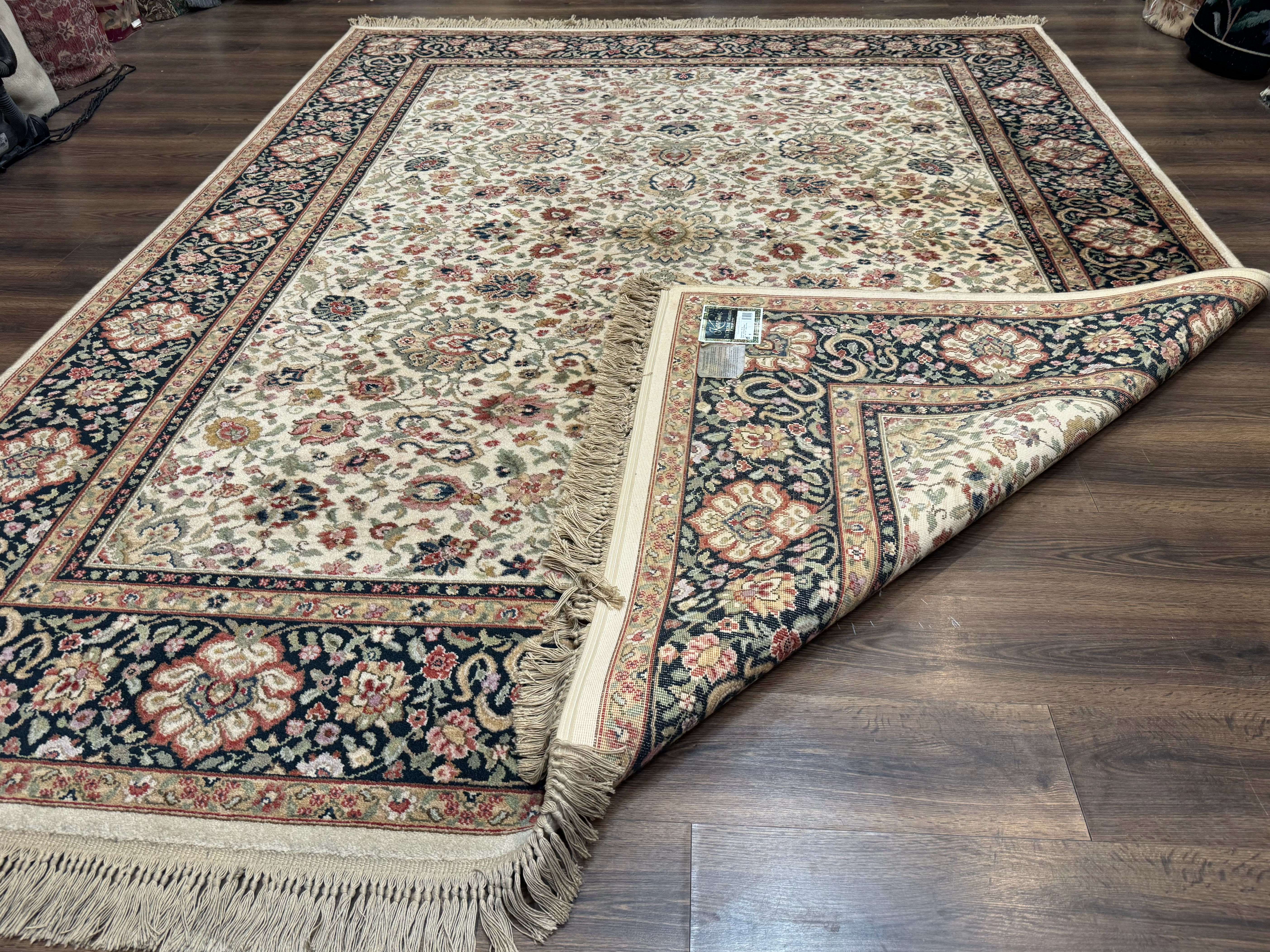 Karastan Rug 8.8 x 12 Ivory Indo Kirman #700/706, Wool Original Series - Jewel Rugs