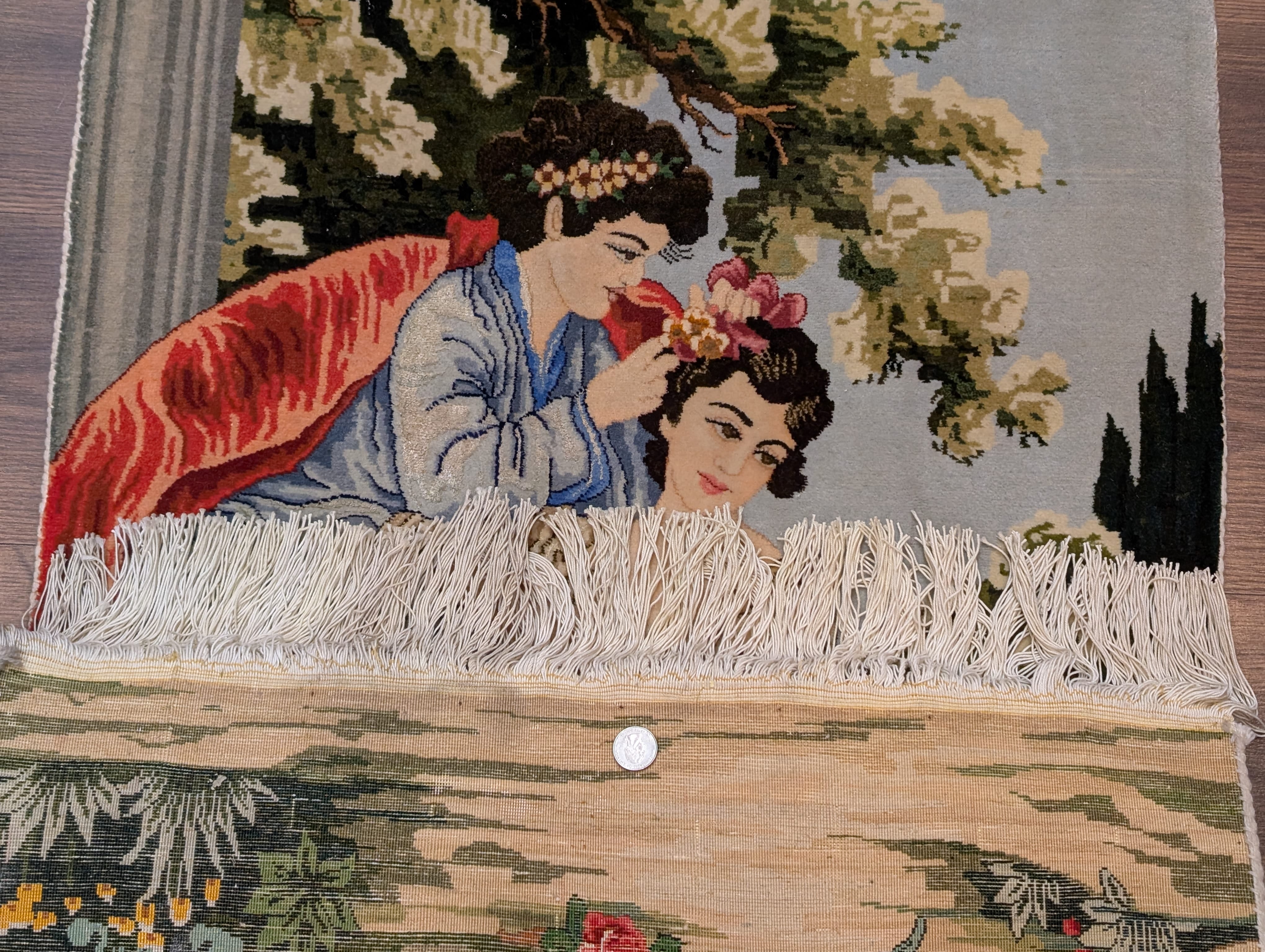 Persian Pictorial Rug 2x3, Lovers, Very Fine 400 KPSI, Tabriz Rug - Jewel Rugs