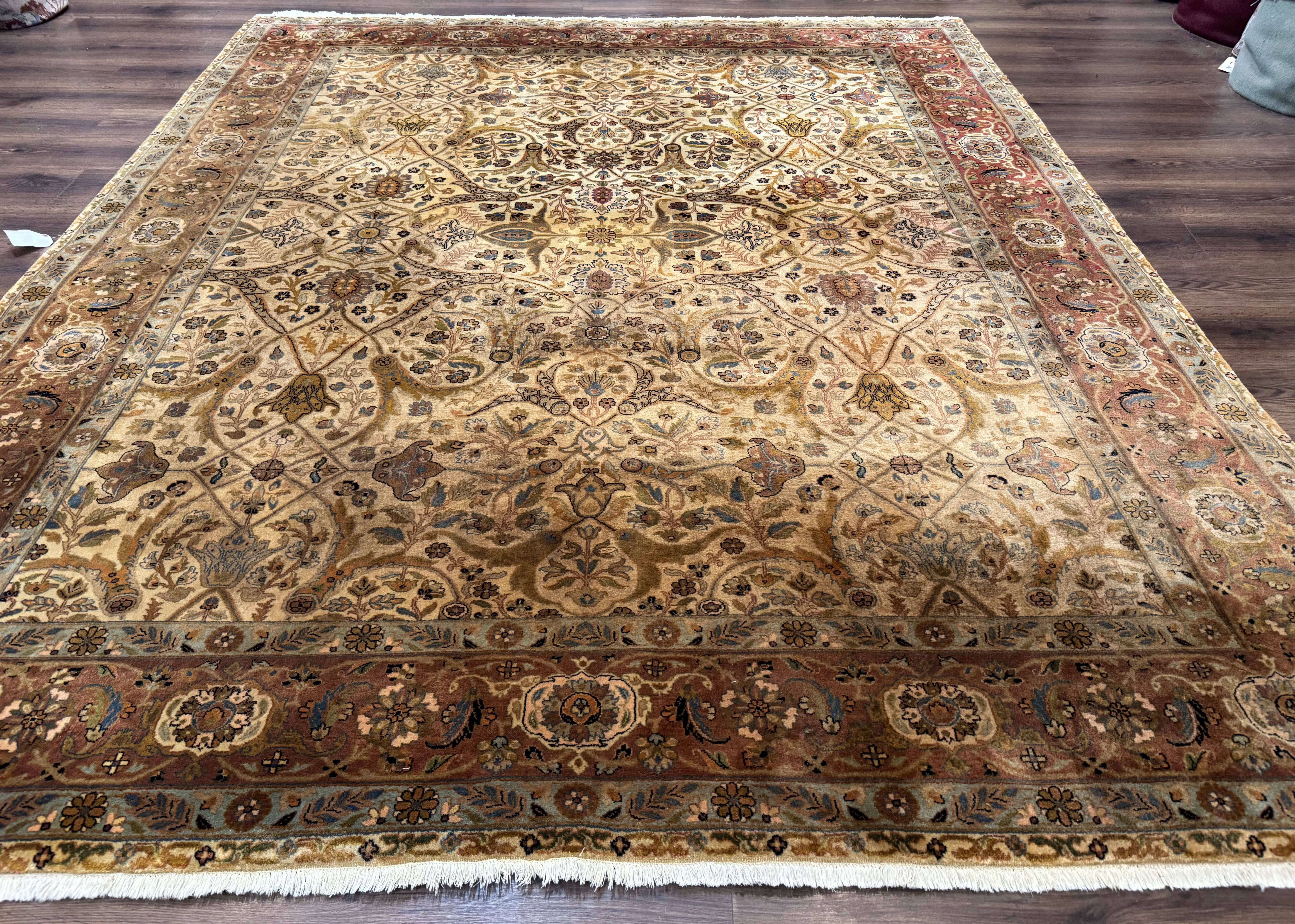 Indo Persian Rug 8x10, Teawash Bidjar Carpet, Allover Pattern - Jewel Rugs