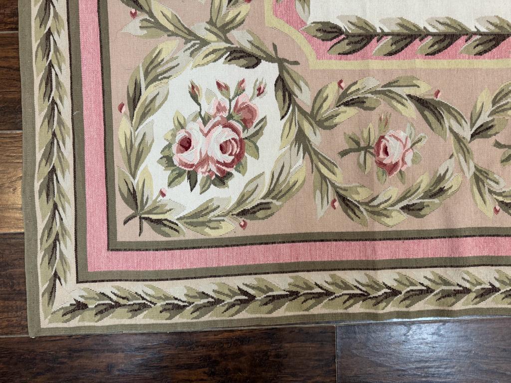 Aubusson Rug 10x14, Wool, Handmade, Floral Bouquets, European Design - Jewel Rugs