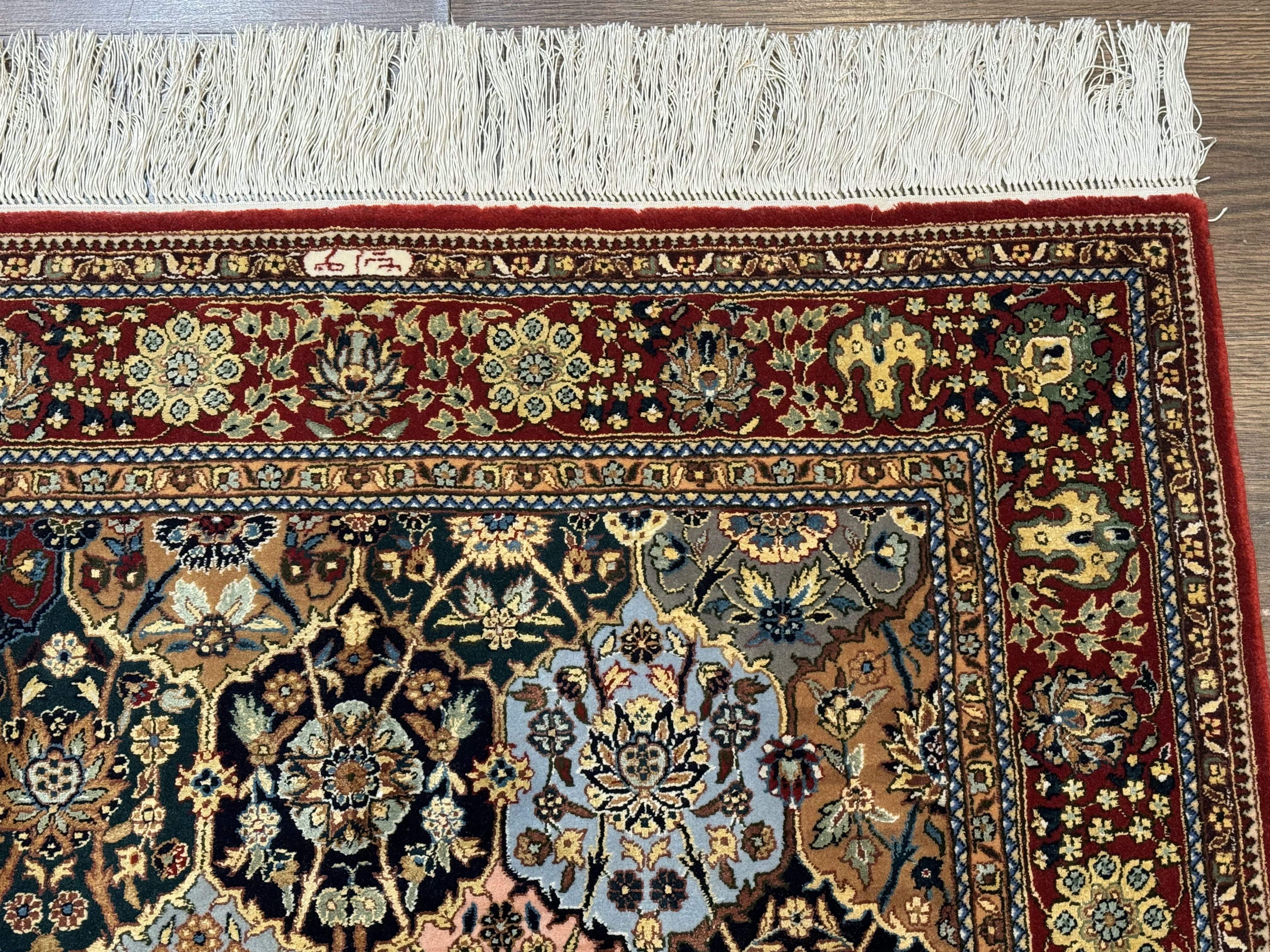 Sino Persian Qum Rug 3x5 – Multicolor, Hand-Knotted, Wool on Silk, Very Fine 480 KPSI - Jewel Rugs