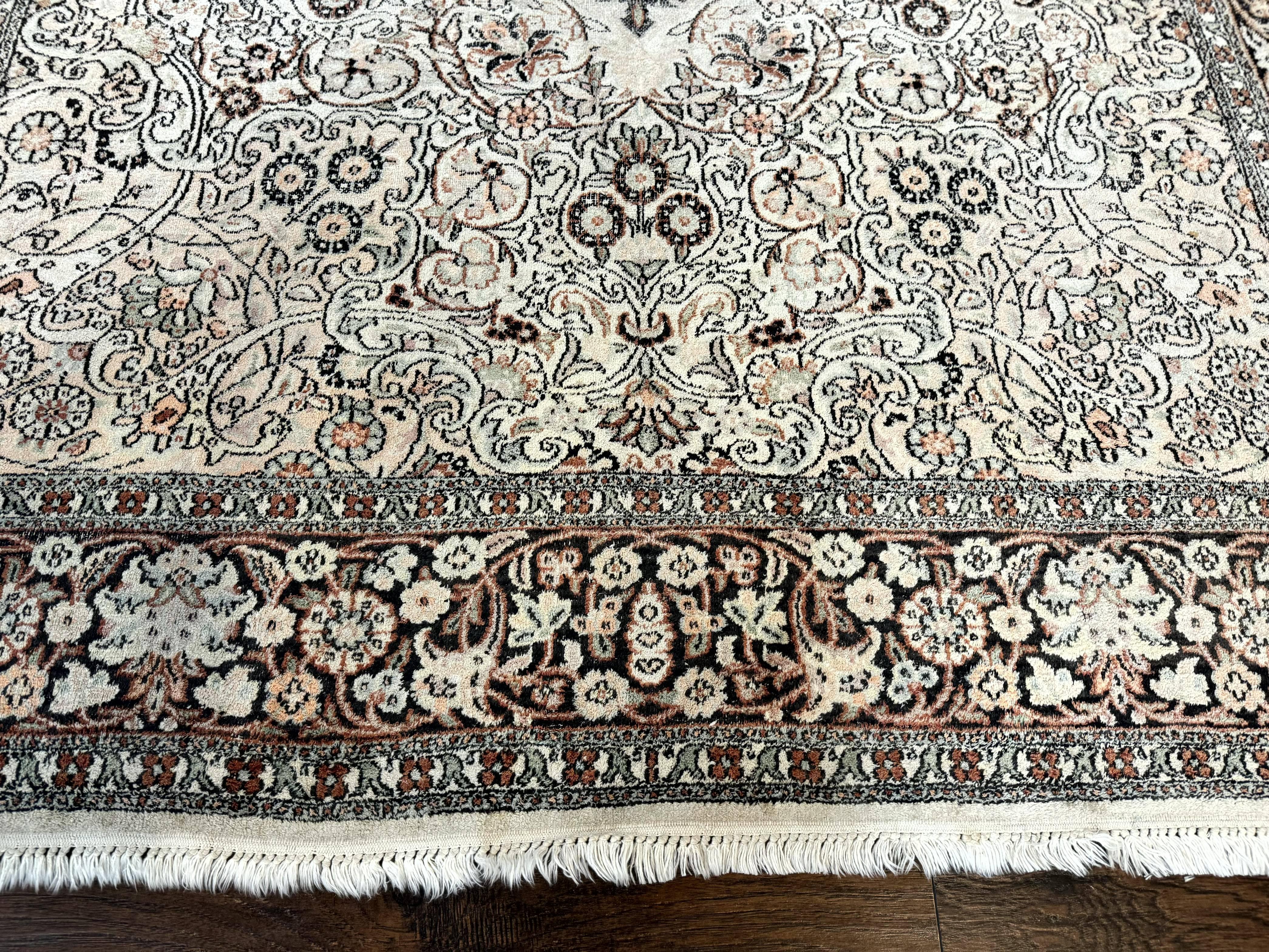 Silk Indian Kashmiri Rug 6x9 - Jewel Rugs