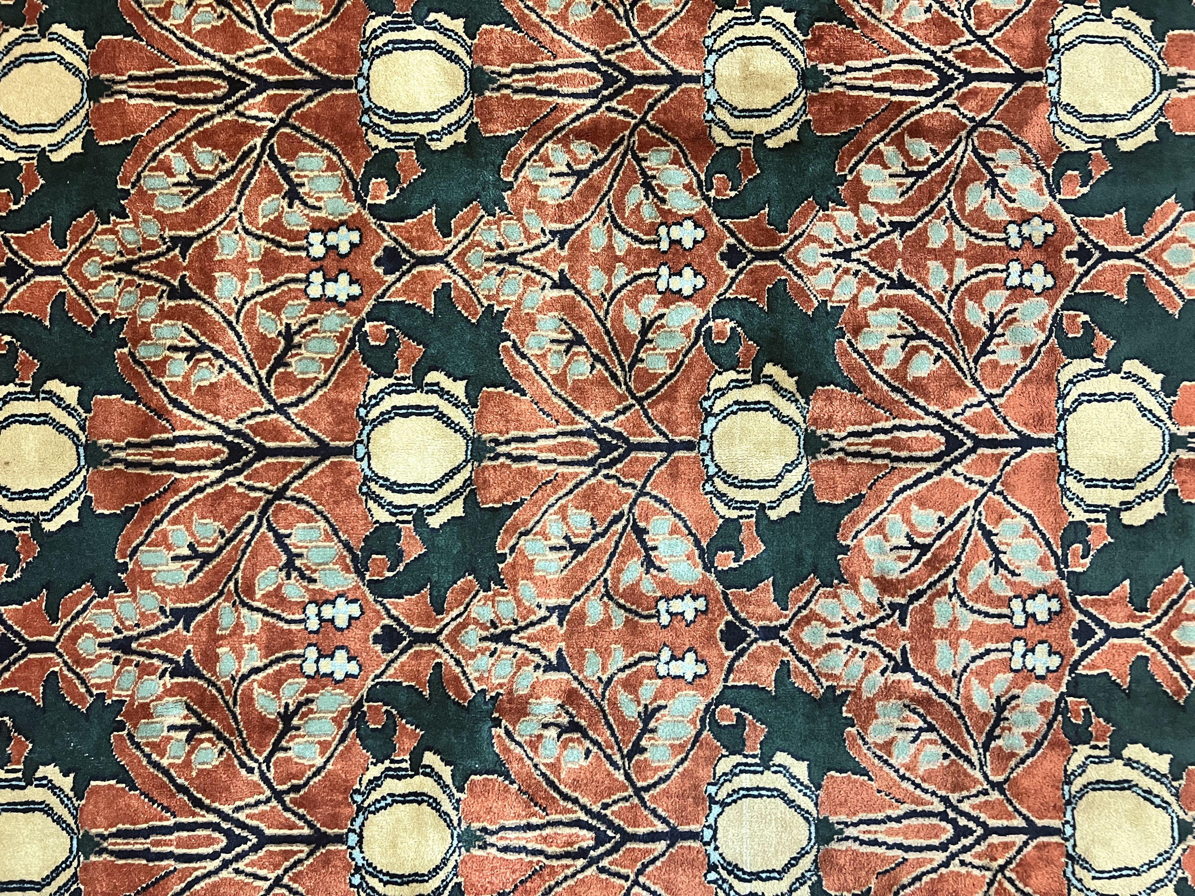 Indo Persian Bidjar Rug 8x10, Red and Black, Handmade Vintage Wool Carpet - Jewel Rugs