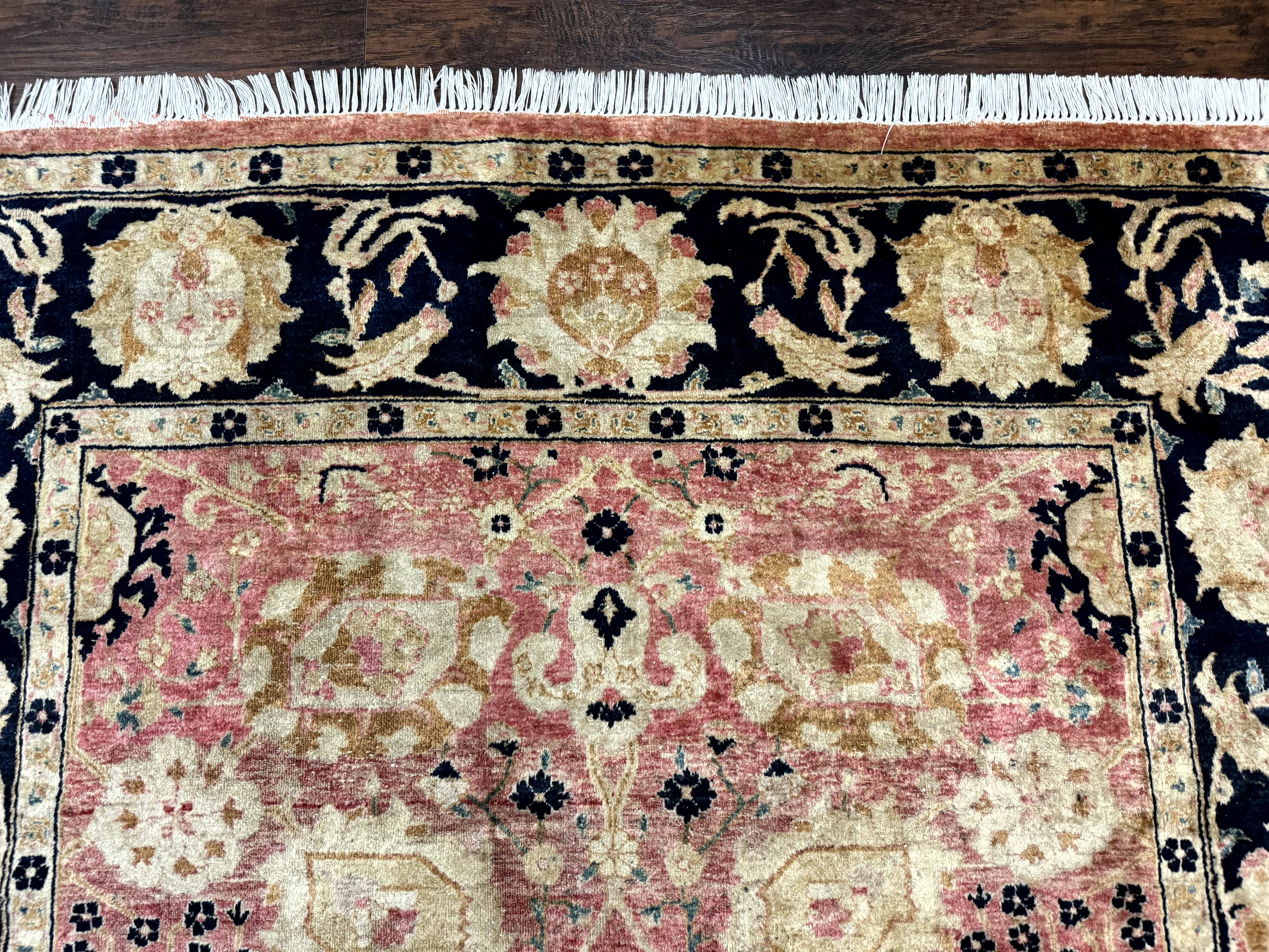Indian Agra Rug 6x9, Allover Pattern, Traditional Wool Oriental Carpet - Jewel Rugs