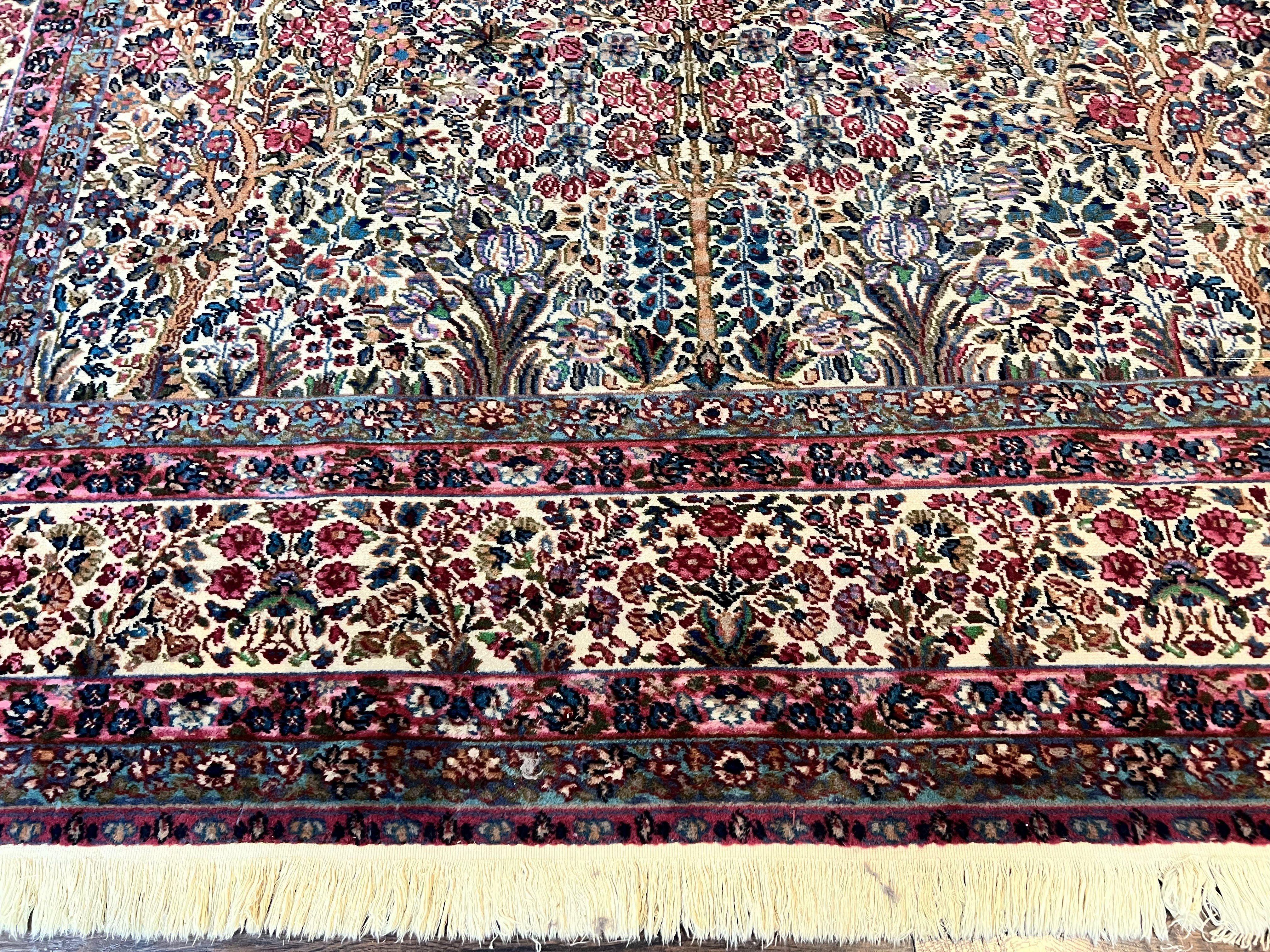 Karastan Rug 9x12, Lanamar Kirman #5519, Wool Karastan Carpet, Antique Floral Karastan Rug, Tree of Life Design Rug, Traditional Rug - Jewel Rugs