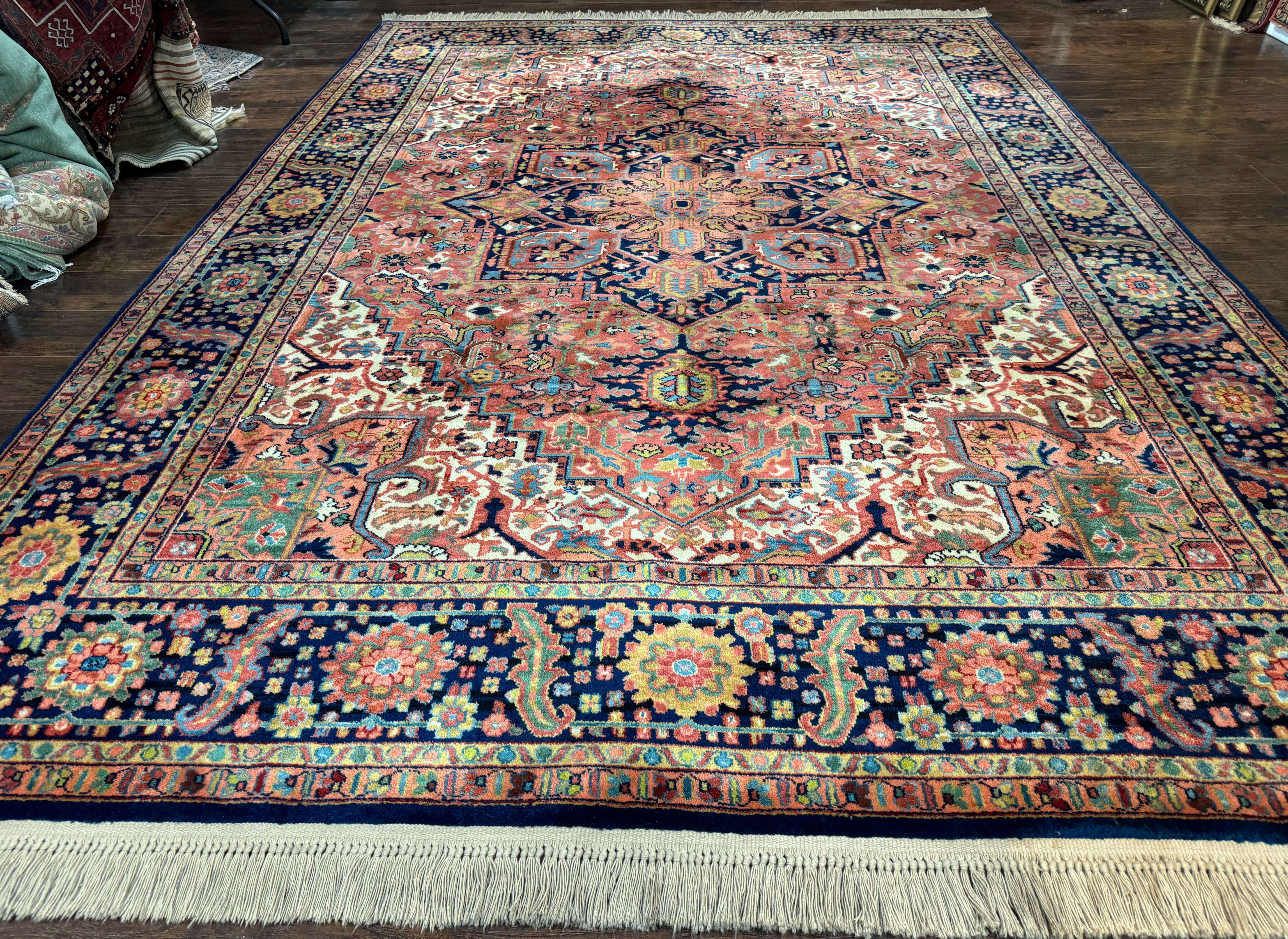 8.8 x 12 Karastan Heriz Rug #726, Vintage Wool Discontinued Carpet, Original 700 Series - Jewel Rugs