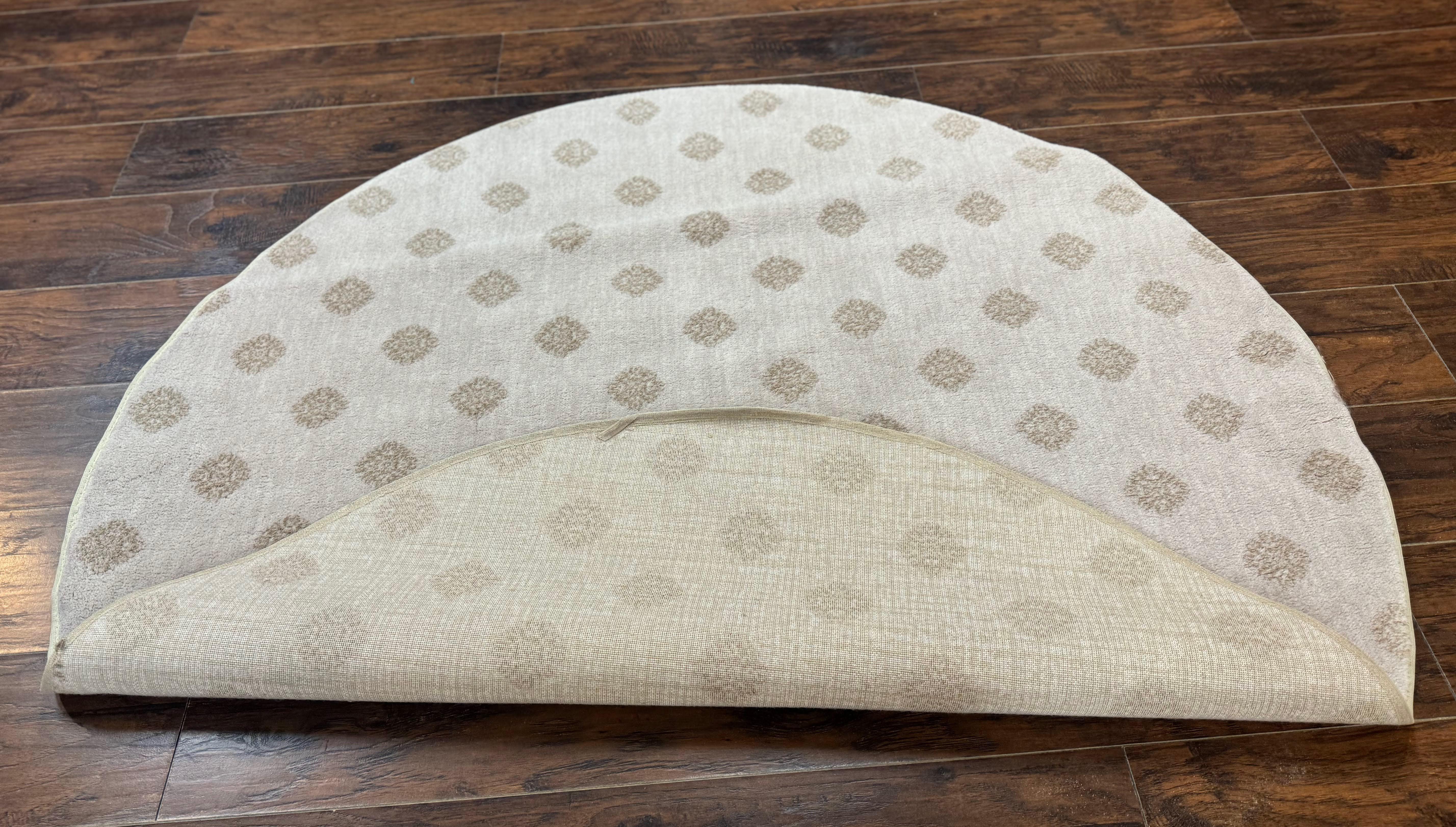 Round Power Loomed Rug 5x5, Contemporary Modern Round Carpet, 5ft Round - Jewel Rugs