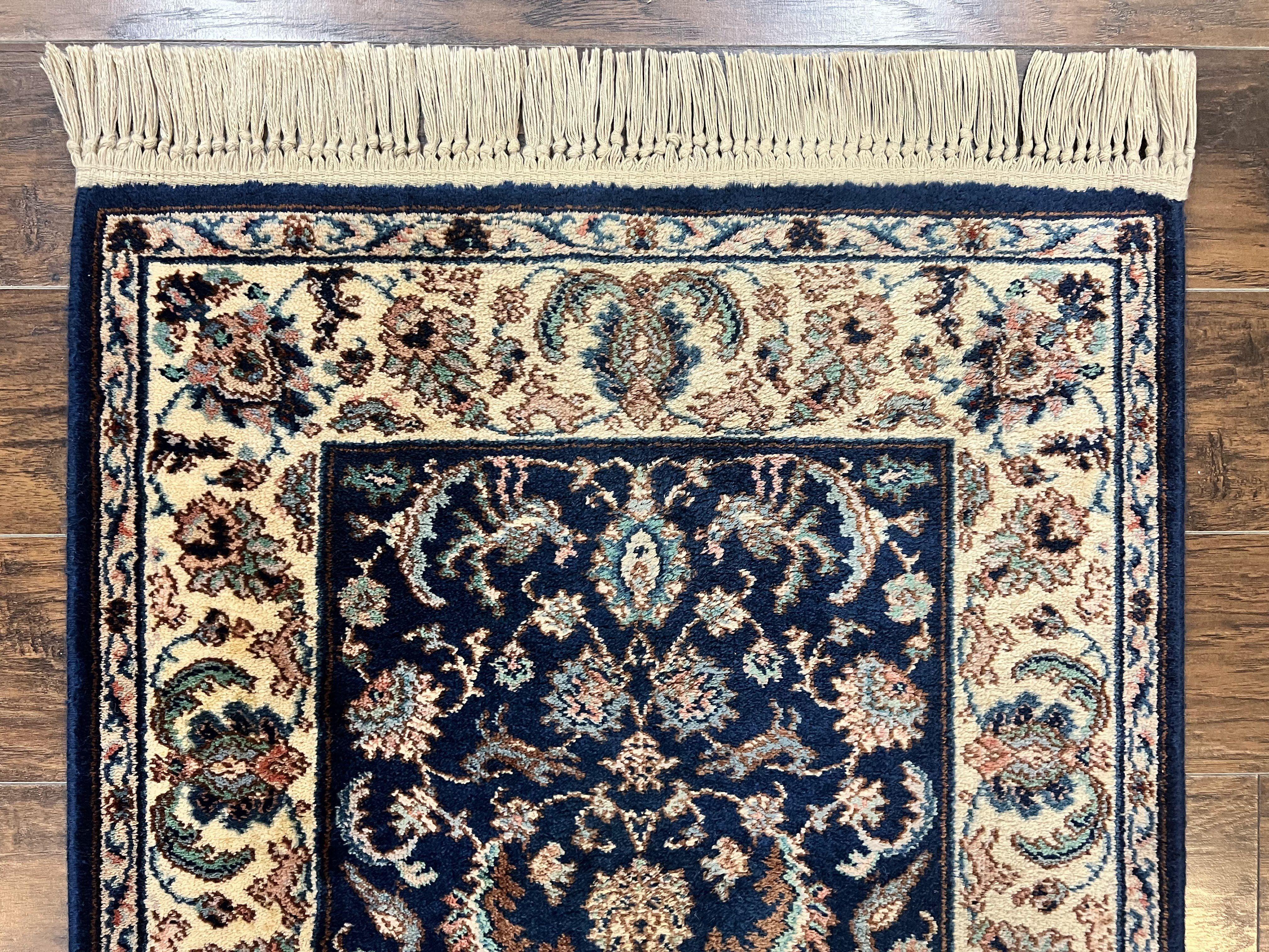 Karastan Rug #747, Indigo Tabrizz 5.9 x 9, Wool Karastan Carpet, Vintage Discontinued Original 700 Series Karastan Area Rug - Jewel Rugs