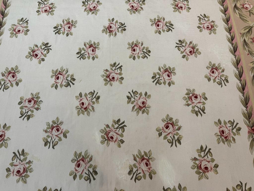 Aubusson Rug 10x14, Wool, Handmade, Floral Bouquets, European Design - Jewel Rugs